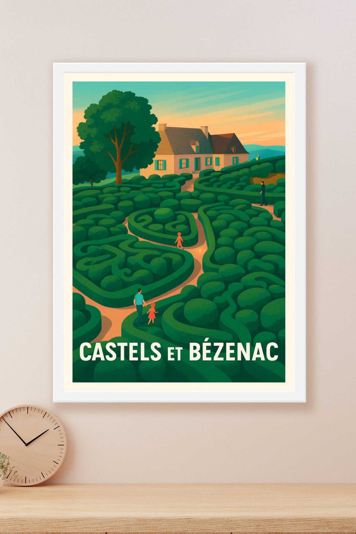 Affiche Castels et Bézenac — Évasion bucolique au cœur du Périgord · poster d'art de Castels et Bézenac