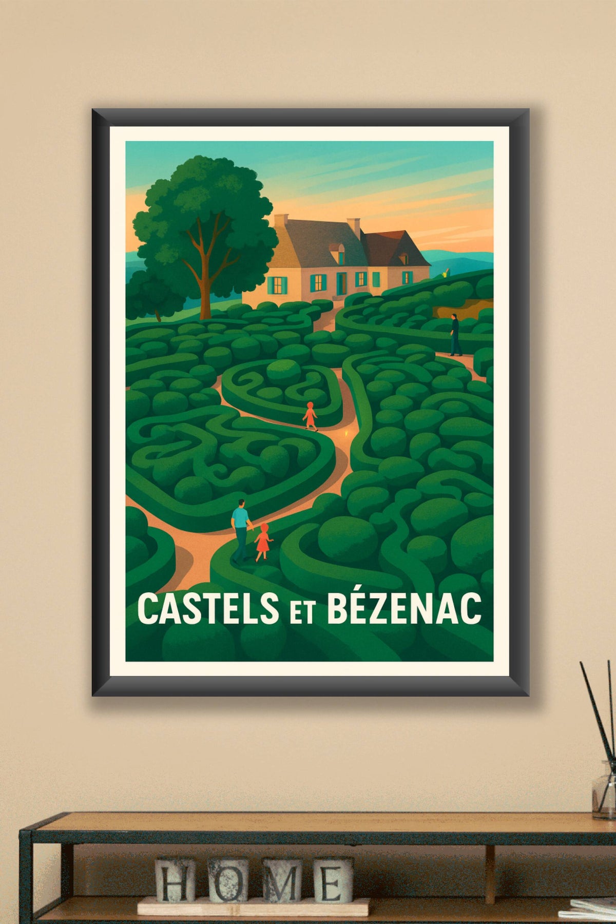 Affiche Castels et Bézenac — Évasion bucolique au cœur du Périgord · poster d'art de Castels et Bézenac