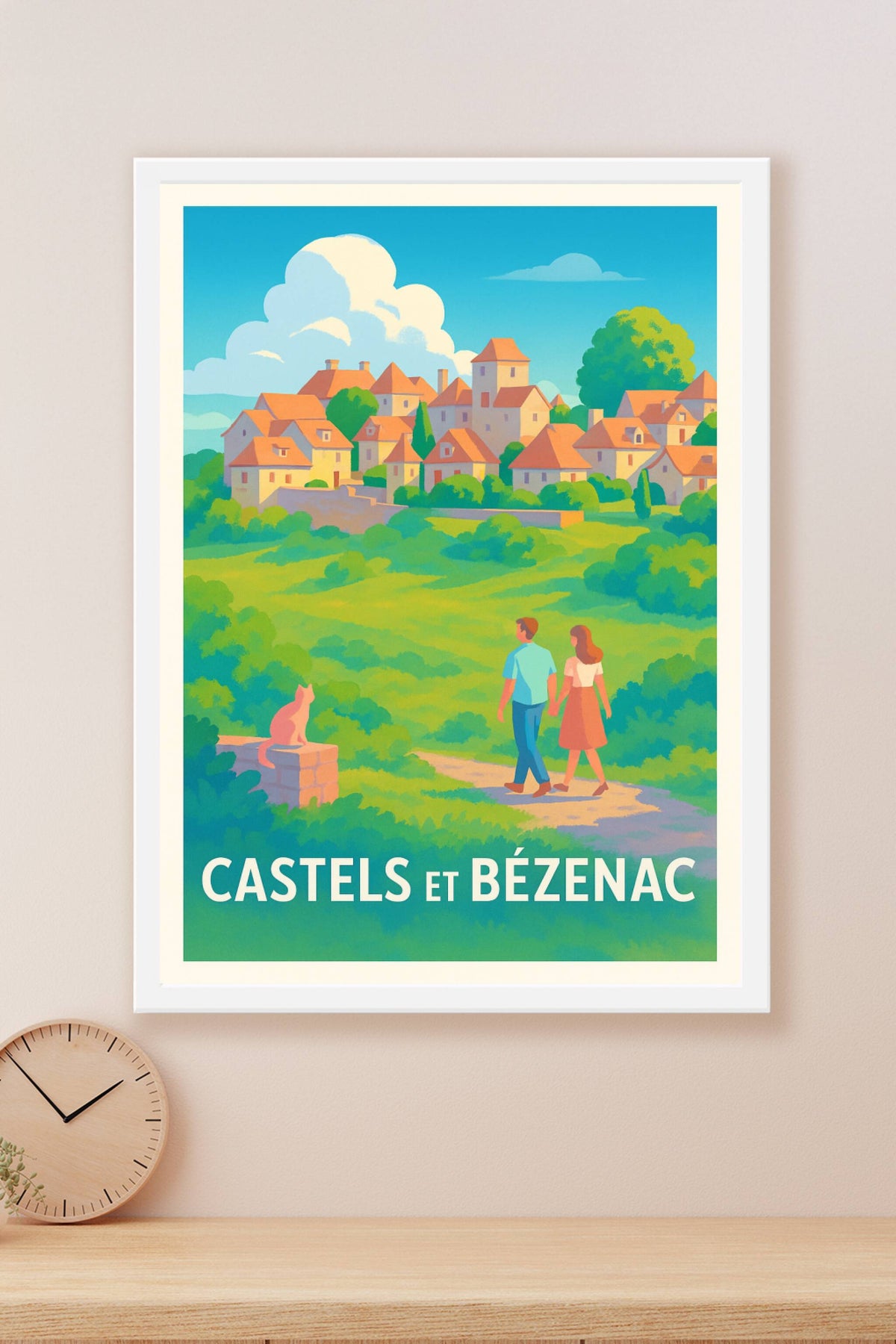 Affiche Castels et Bézenac — Balade bucolique au cœur du Périgord · poster d'art de Castels et Bézenac