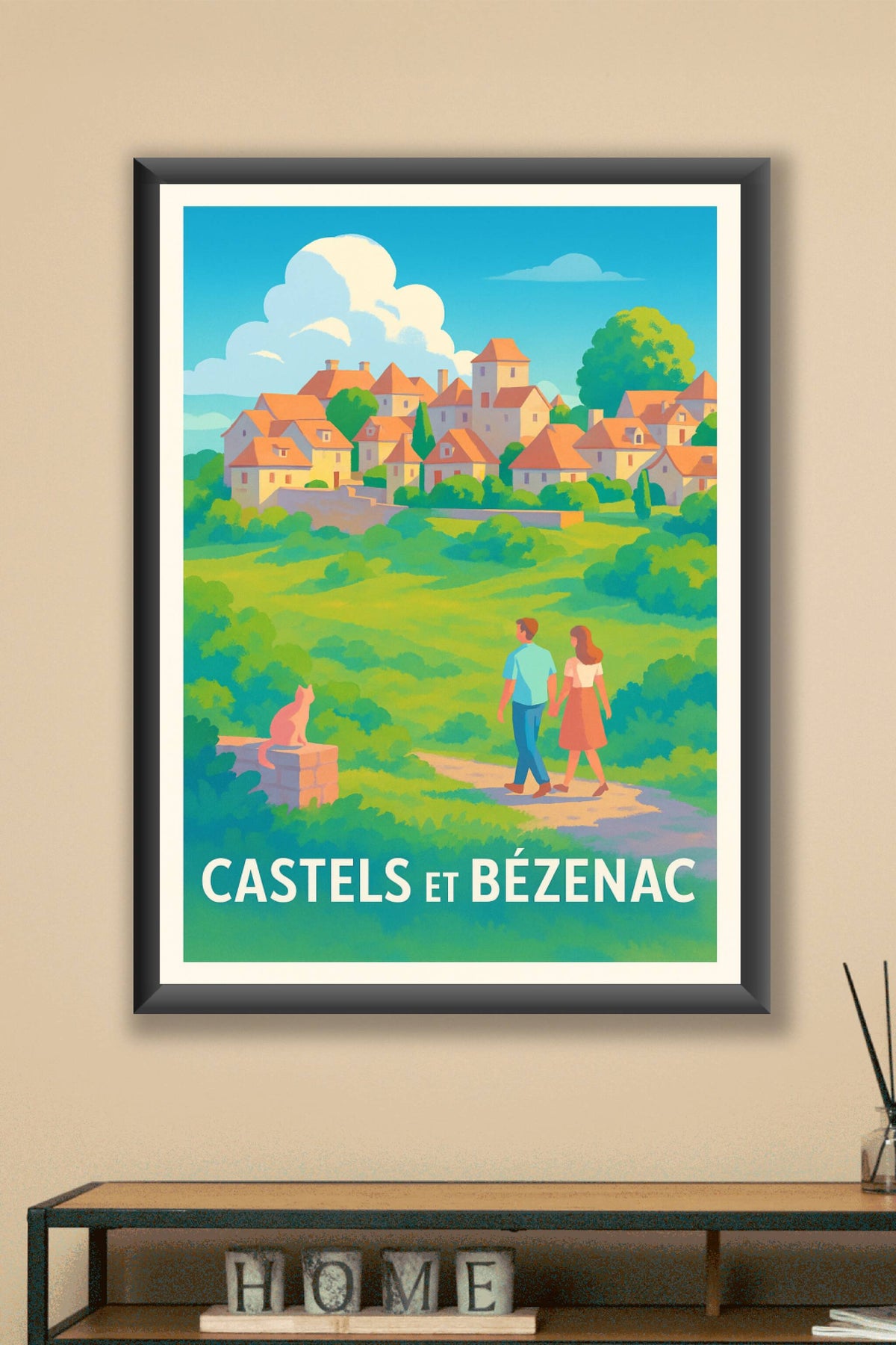 Affiche Castels et Bézenac — Balade bucolique au cœur du Périgord · poster d'art de Castels et Bézenac
