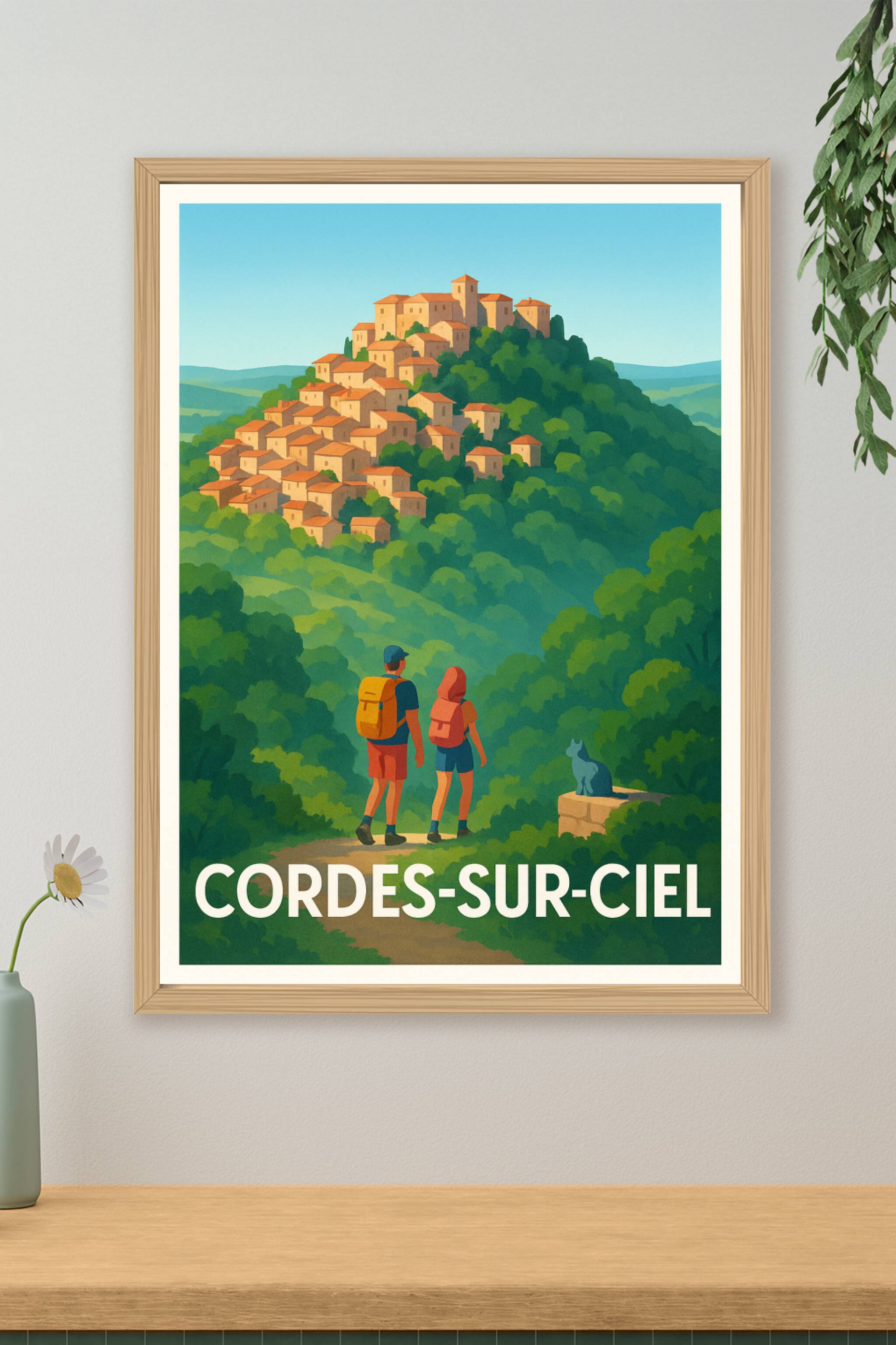 Affiche de Cordes-sur-Ciel - Voyage au sommet d'un village perché