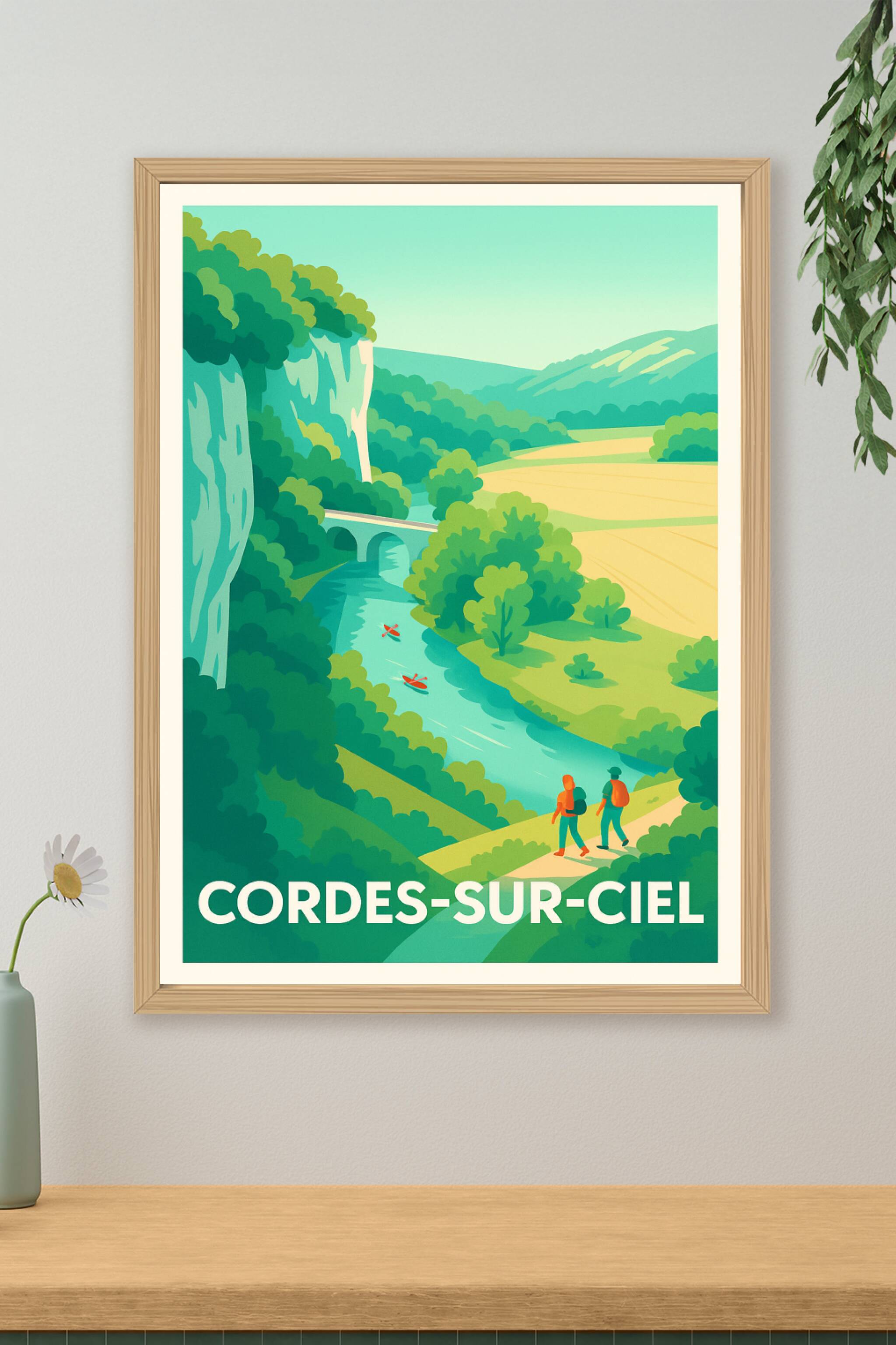 Affiche de Cordes-sur-Ciel - Évasion nature au fil de l'eau