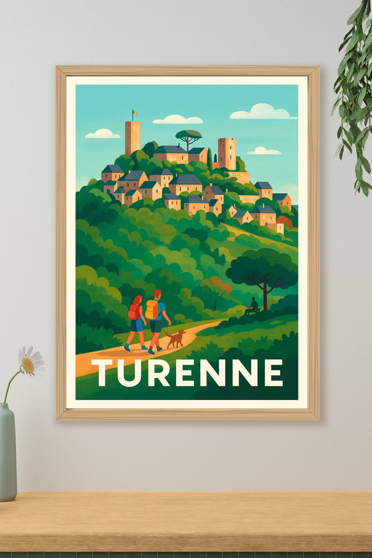 Affiche Turenne — Escapade nature et patrimoine · poster d'art de Turenne