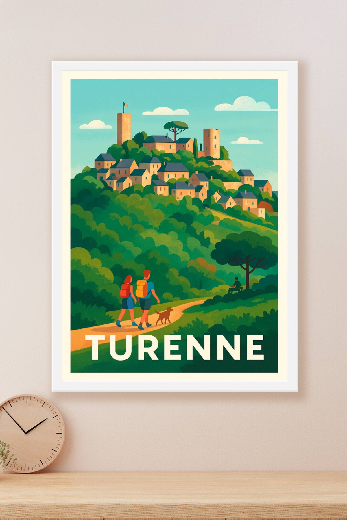 Affiche Turenne — Escapade nature et patrimoine · poster d'art de Turenne