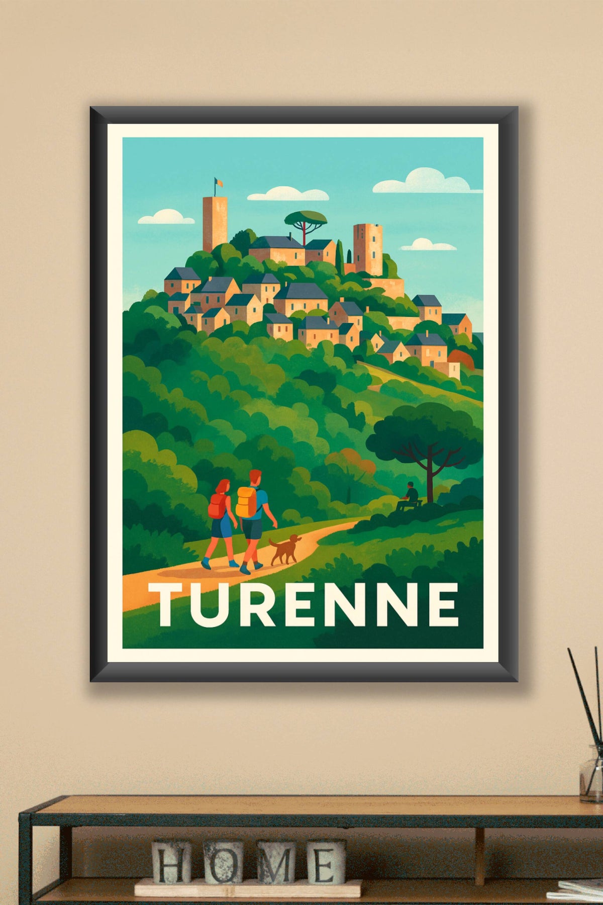 Affiche Turenne — Escapade nature et patrimoine · poster d'art de Turenne