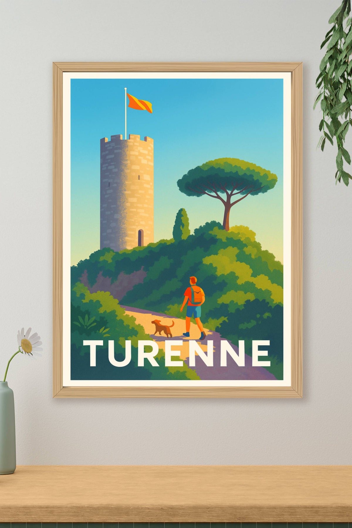 Affiche Turenne — Évasion nature et patrimoine · poster d'art de Turenne