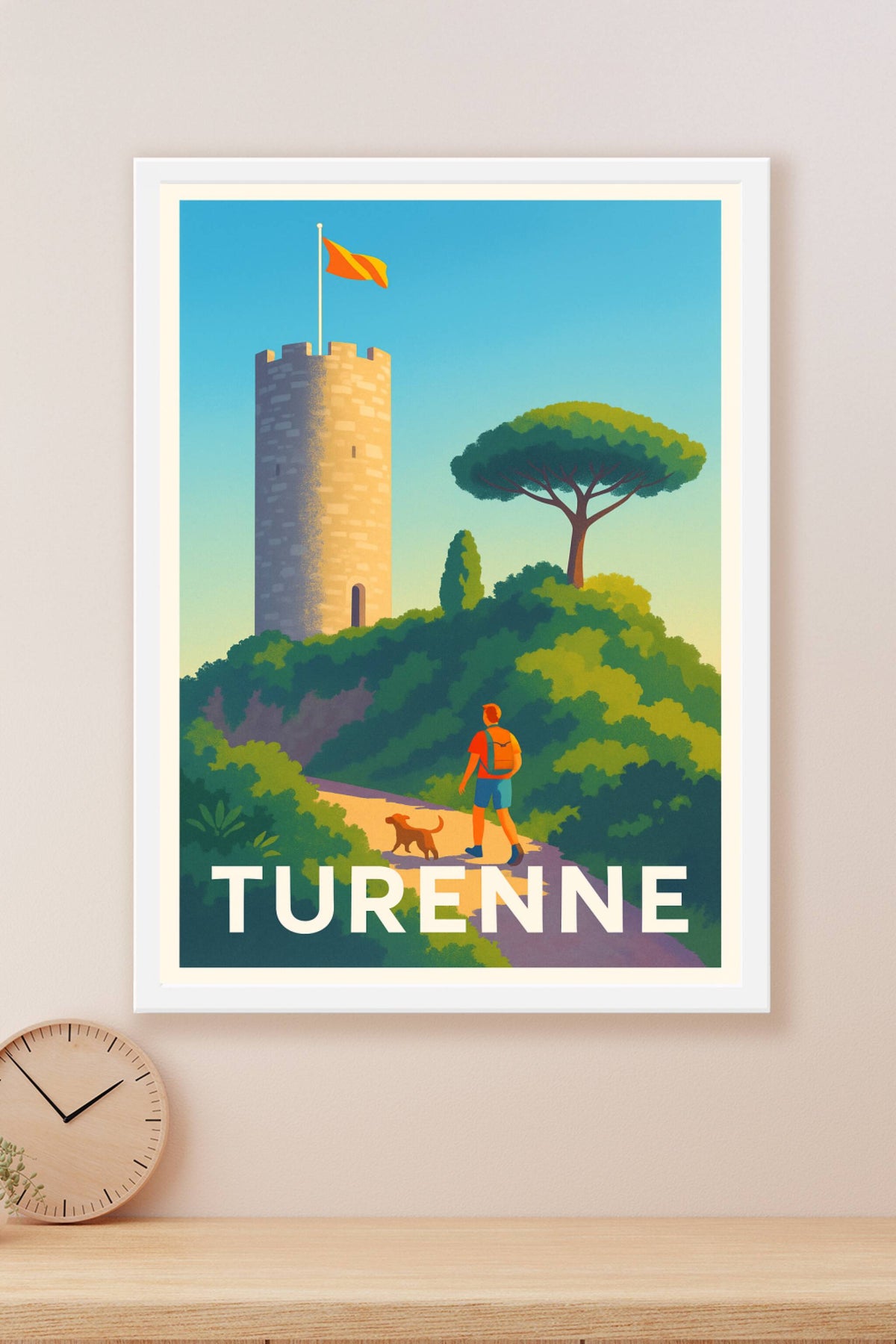 Affiche Turenne — Évasion nature et patrimoine · poster d'art de Turenne