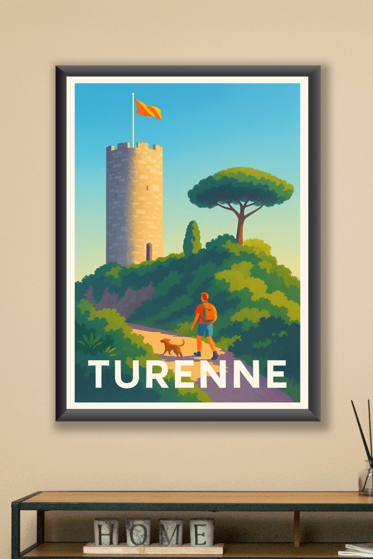 Affiche Turenne — Évasion nature et patrimoine · poster d'art de Turenne