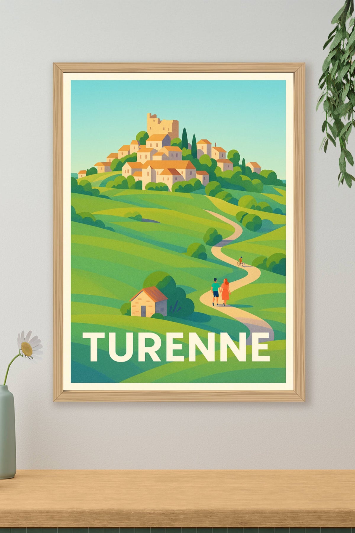 Affiche Turenne — Balade bucolique au cœur du Périgord · poster d'art de Turenne