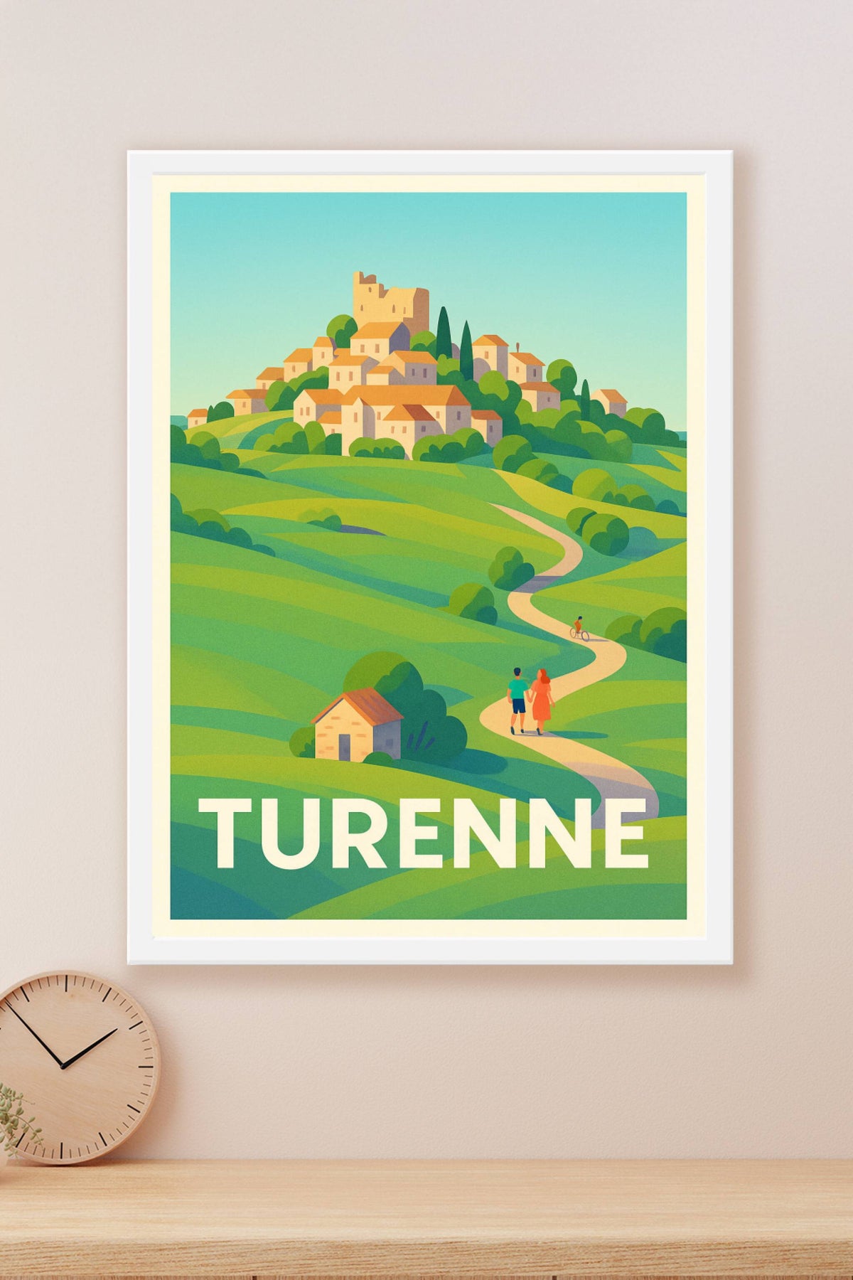 Affiche Turenne — Balade bucolique au cœur du Périgord · poster d'art de Turenne