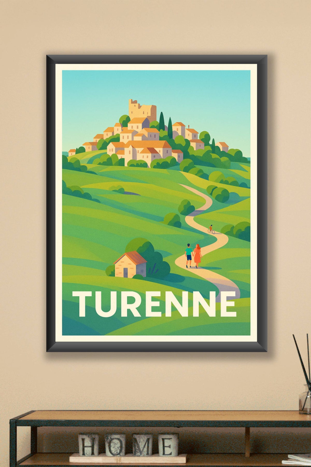 Affiche Turenne — Balade bucolique au cœur du Périgord · poster d'art de Turenne