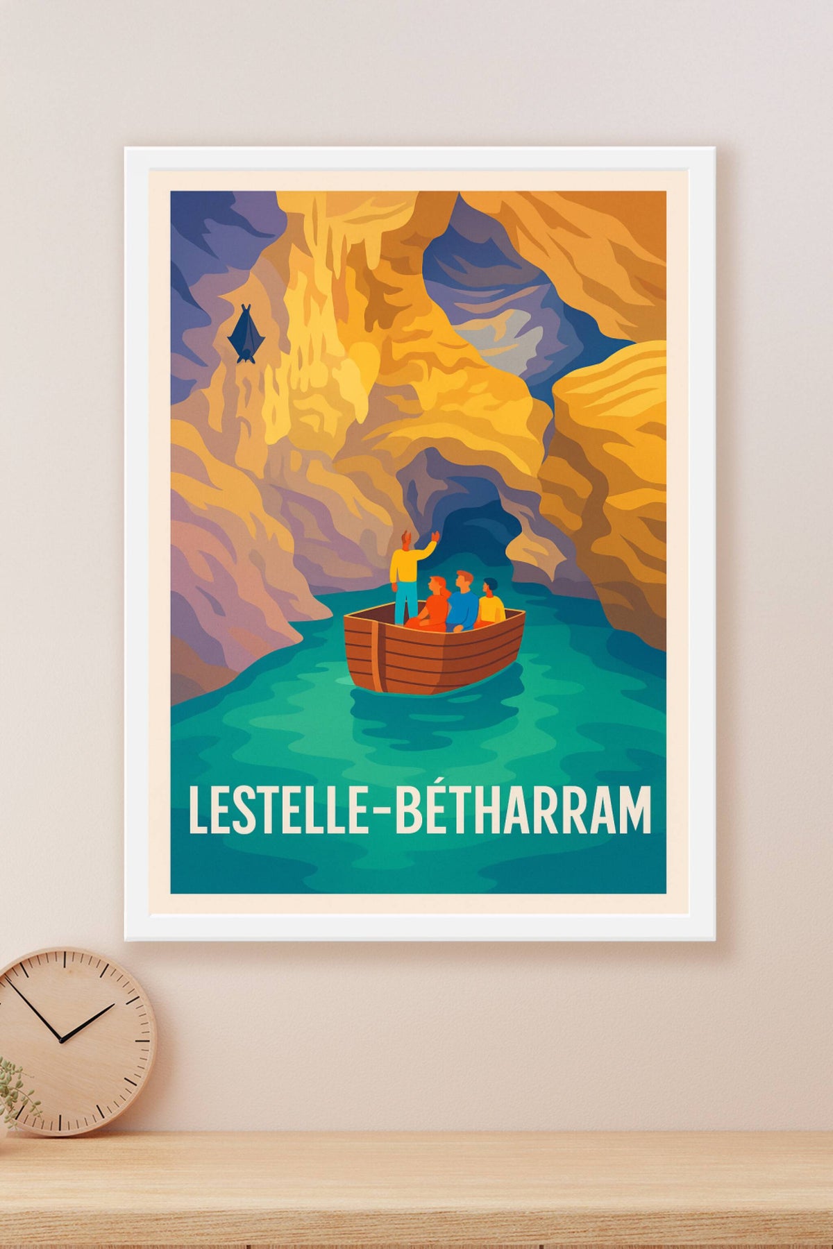 Affiche Lestelle-Bétharram — L'aventure souterraine au cœur des grottes · poster d'art de Lestelle-Bétharram