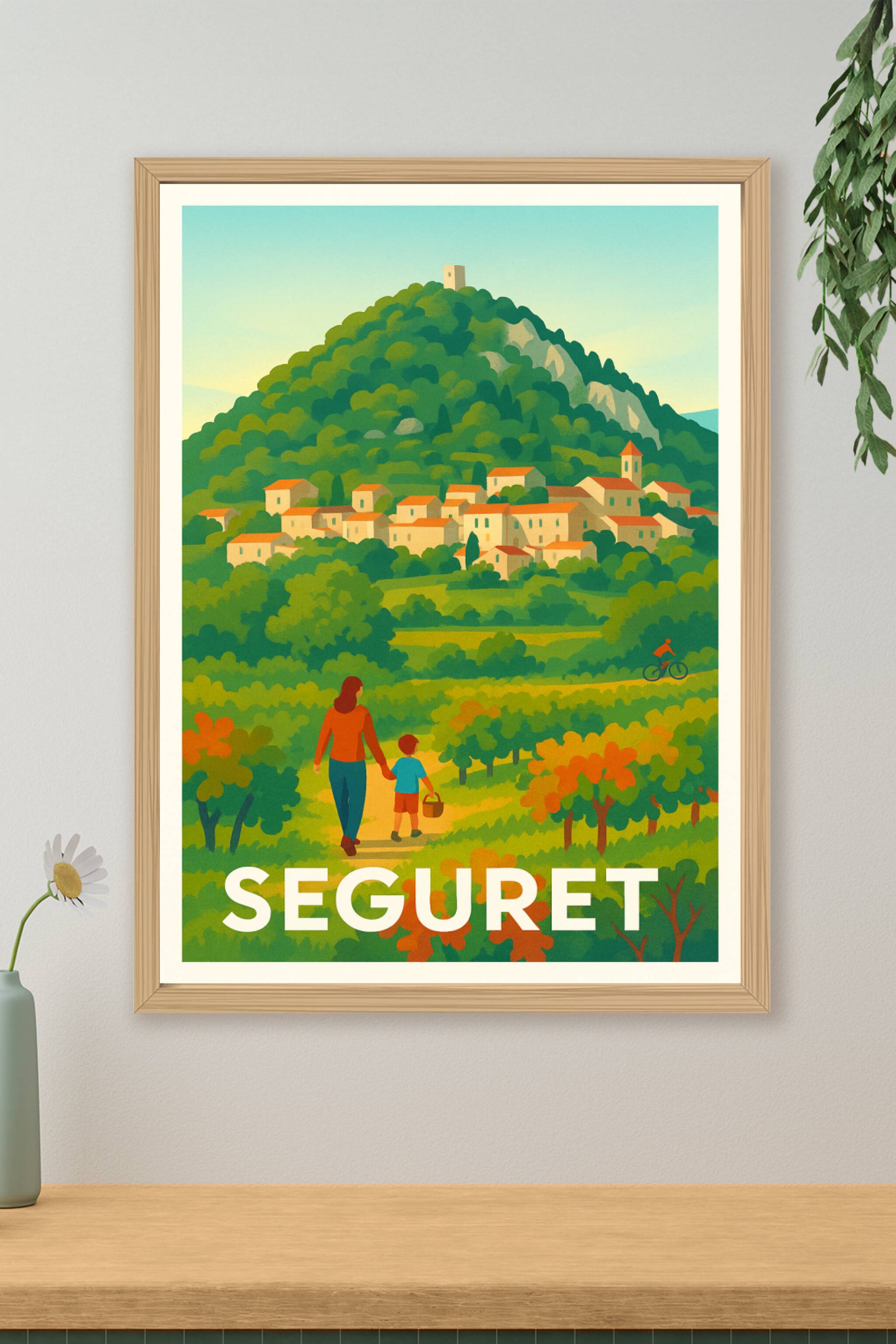 Affiche de Séguret - Promenade au cœur du vignoble provençal
