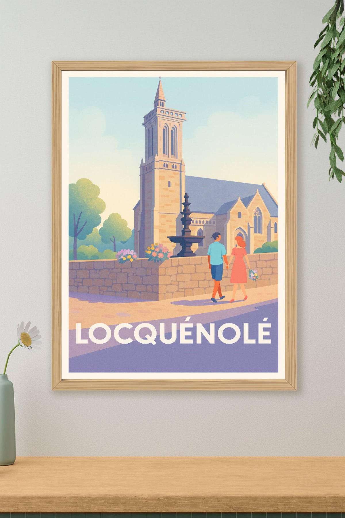 Affiche Locquénolé — Promenade romantique au cœur du patrimoine · poster d'art de Locquénolé