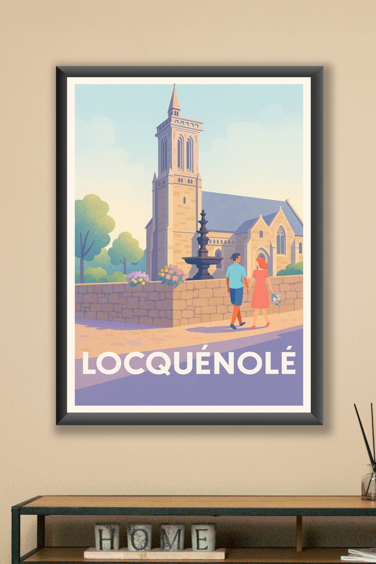 Affiche Locquénolé — Promenade romantique au cœur du patrimoine · poster d'art de Locquénolé