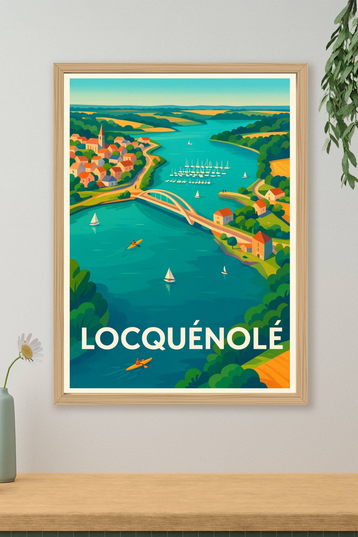 Affiche Locquénolé — Le charme paisible de la Bretagne · poster d'art de Locquénolé