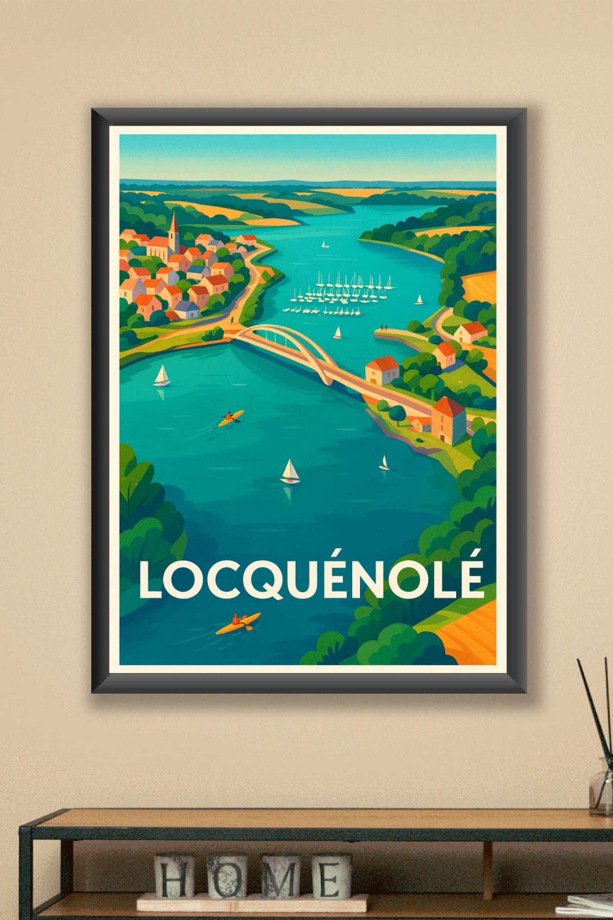 Affiche Locquénolé — Le charme paisible de la Bretagne · poster d'art de Locquénolé