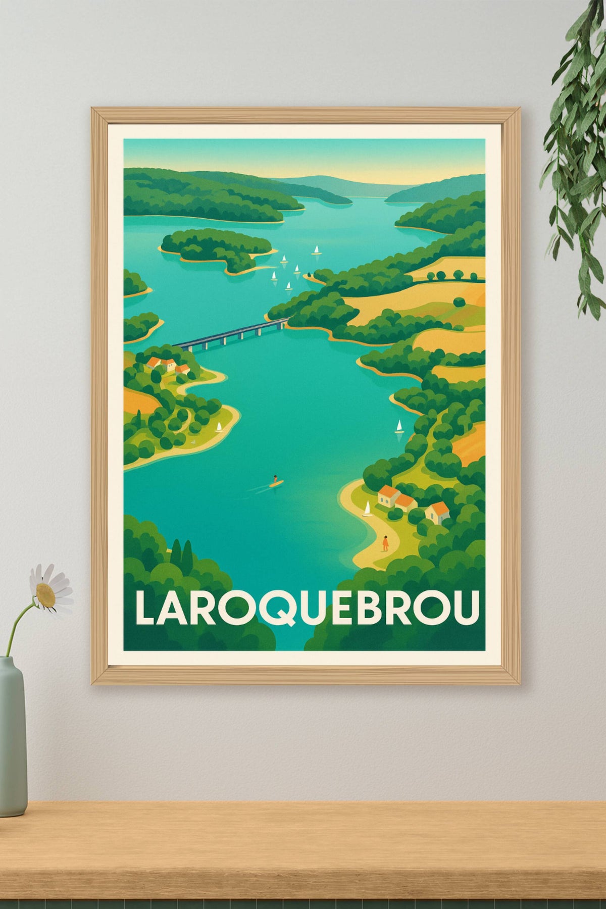 Affiche Laroquebrou — Évasion au cœur de la nature · poster d'art de Laroquebrou