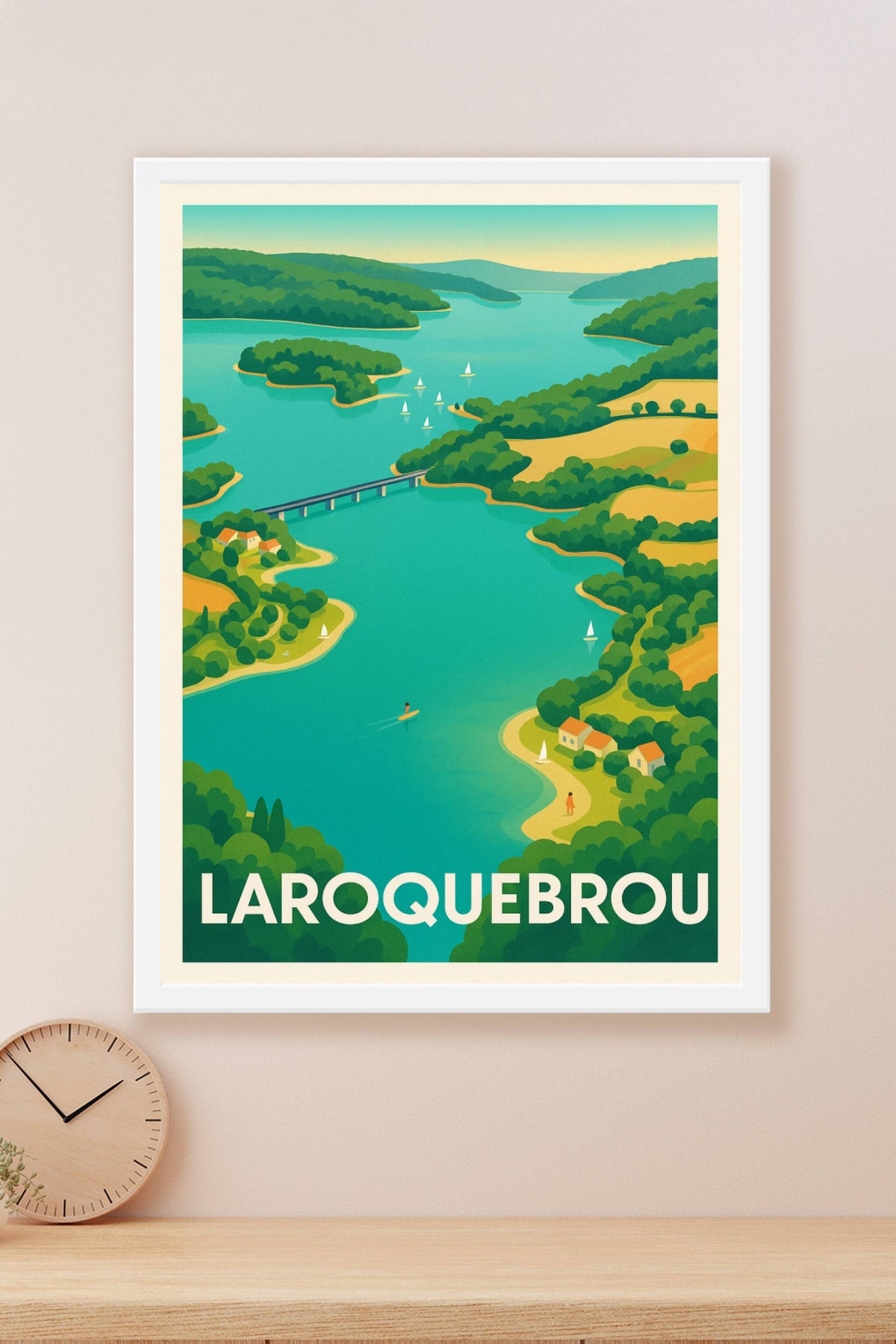 Affiche Laroquebrou — Évasion au cœur de la nature · poster d'art de Laroquebrou