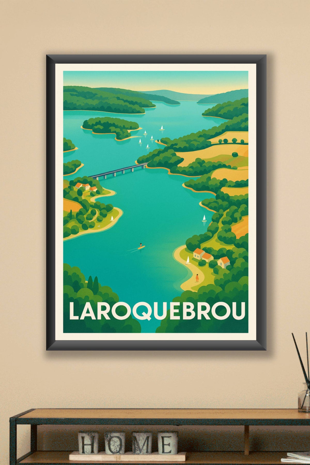 Affiche Laroquebrou — Évasion au cœur de la nature · poster d'art de Laroquebrou