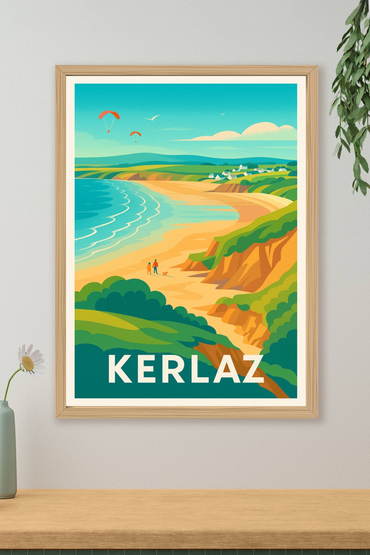 Affiche Kerlaz — Évasion plages bretonnes et paysages enchanteurs · poster d'art de Kerlaz