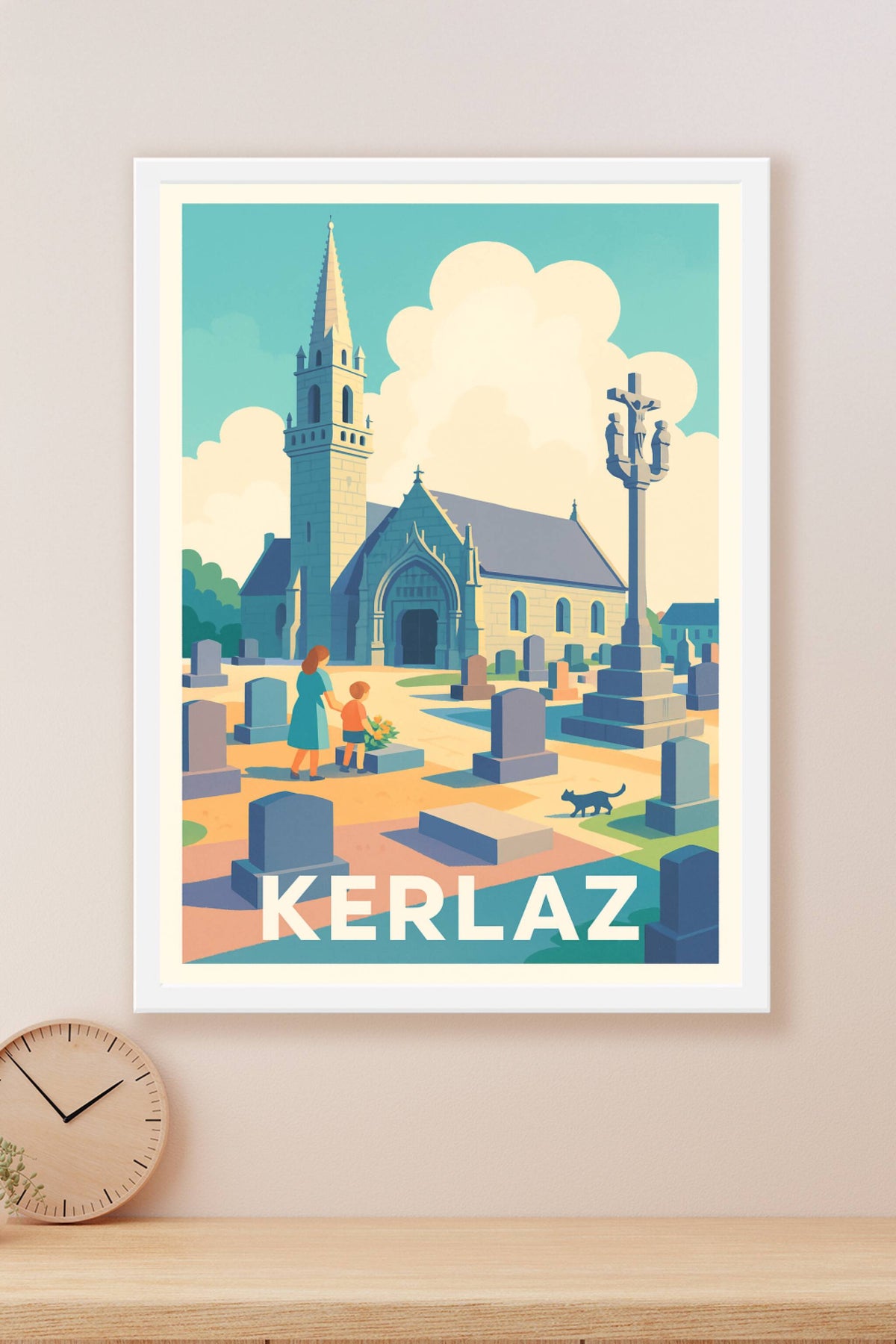 Affiche Kerlaz — Sérénité et patrimoine breton · poster d'art de Kerlaz