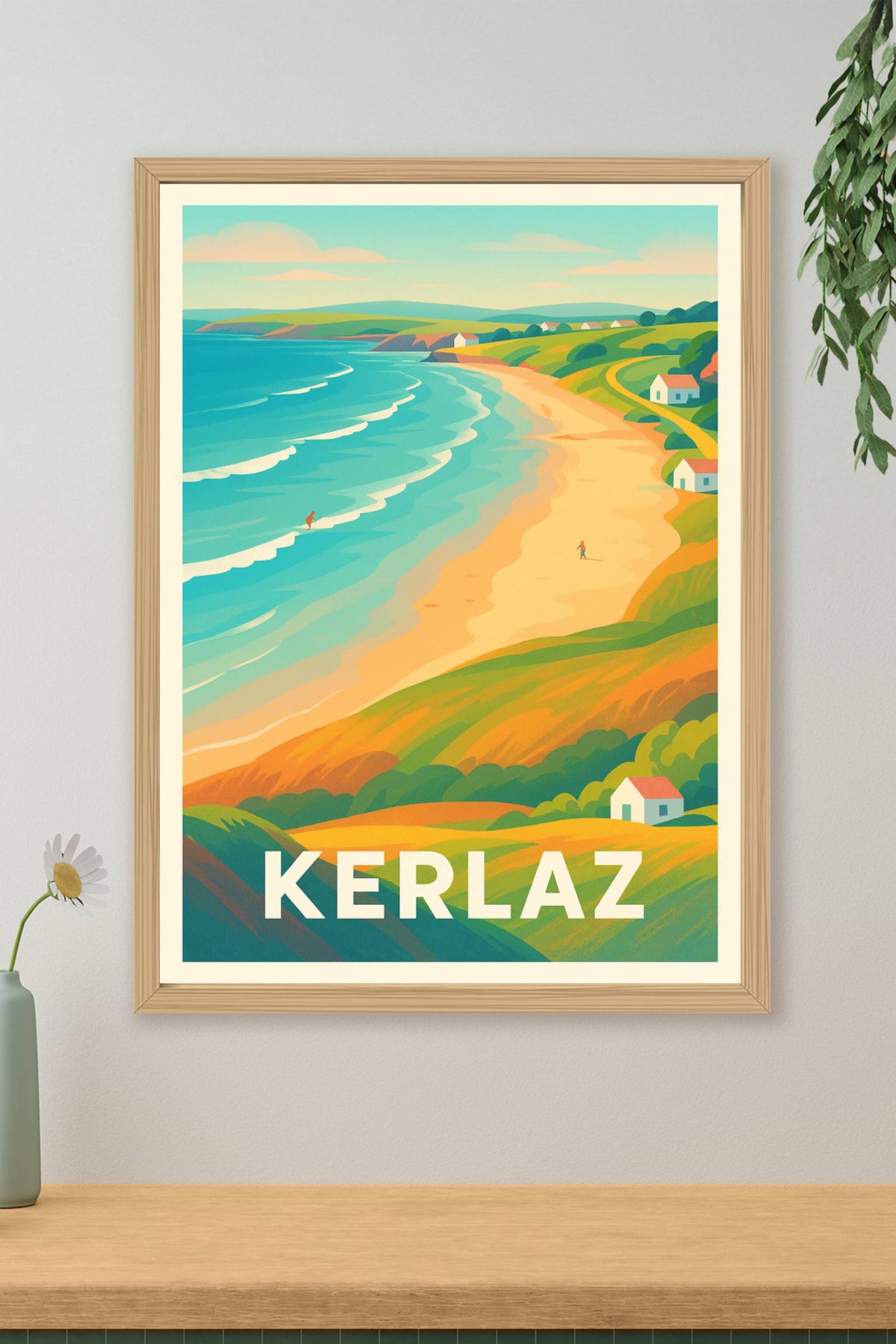 Affiche Kerlaz — Évasion et douceur bretonne · poster d'art de Kerlaz