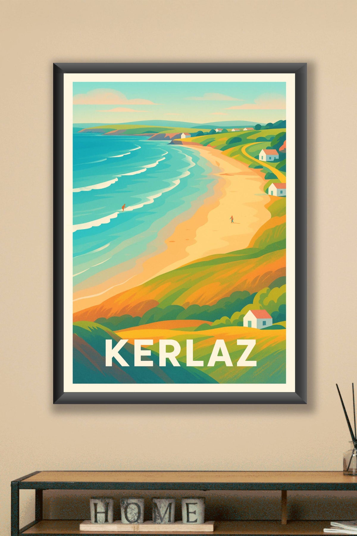 Affiche Kerlaz — Évasion et douceur bretonne · poster d'art de Kerlaz