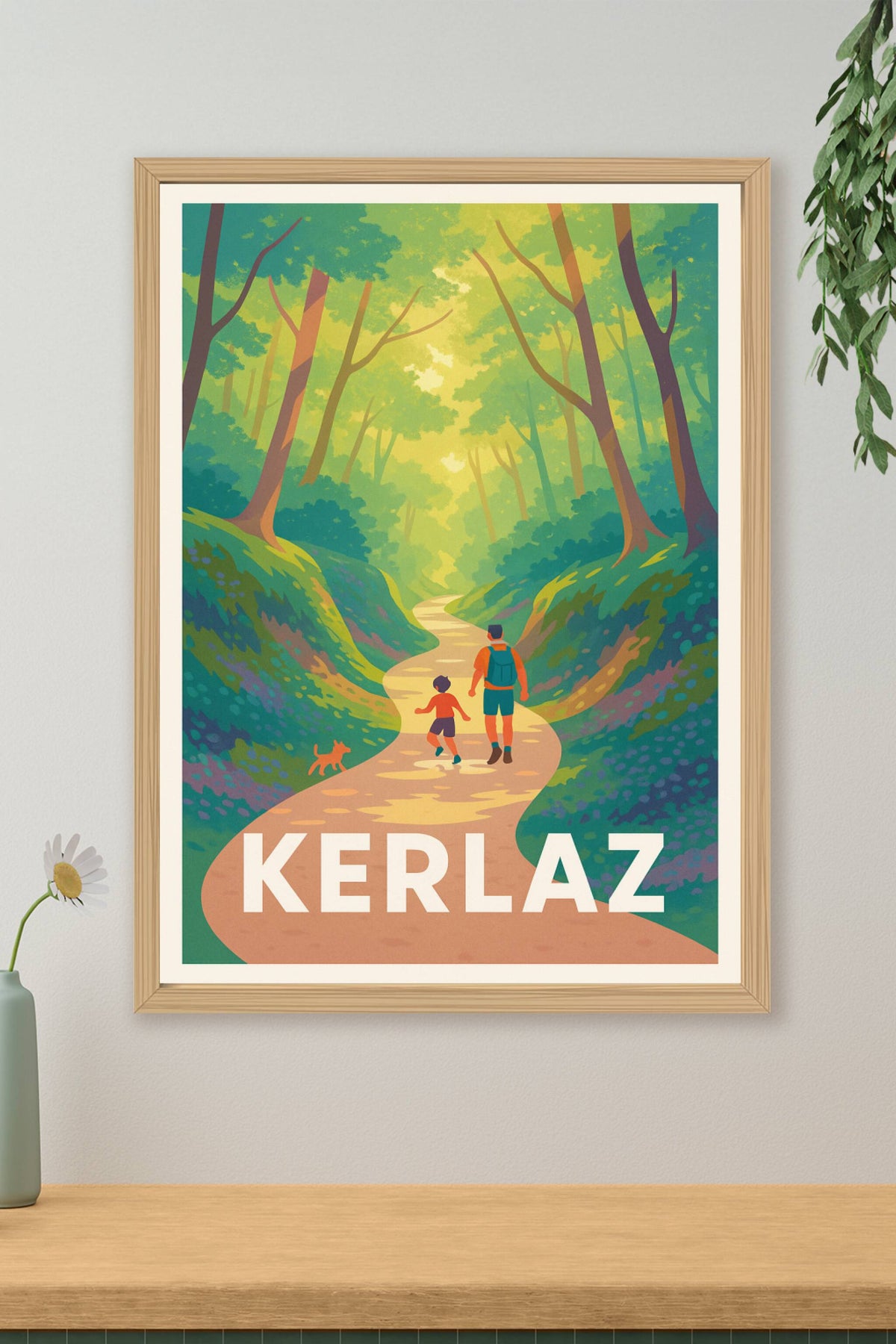 Affiche Kerlaz — Promenade en forêt enchantée · poster d'art de Kerlaz
