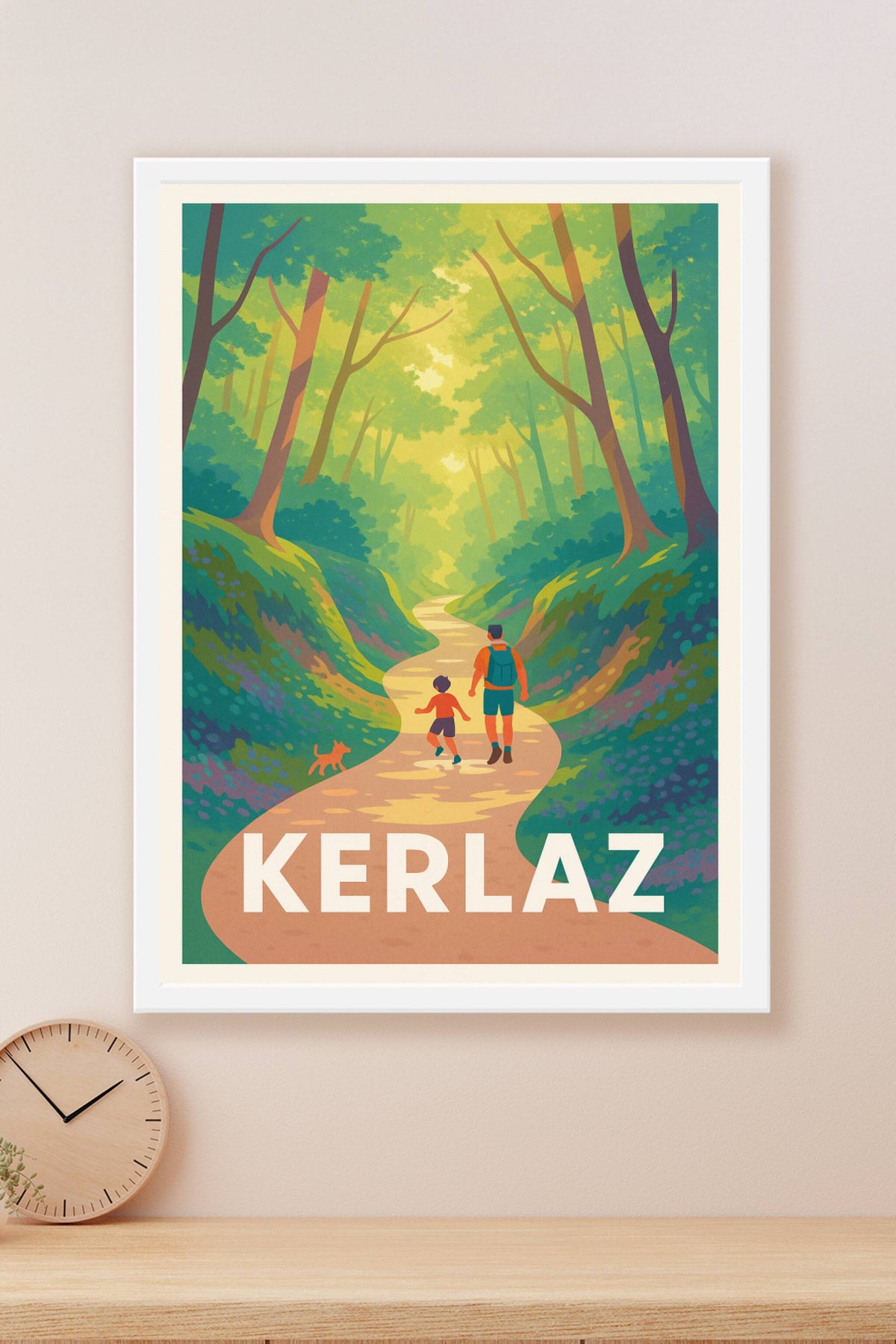 Affiche Kerlaz — Promenade en forêt enchantée · poster d'art de Kerlaz
