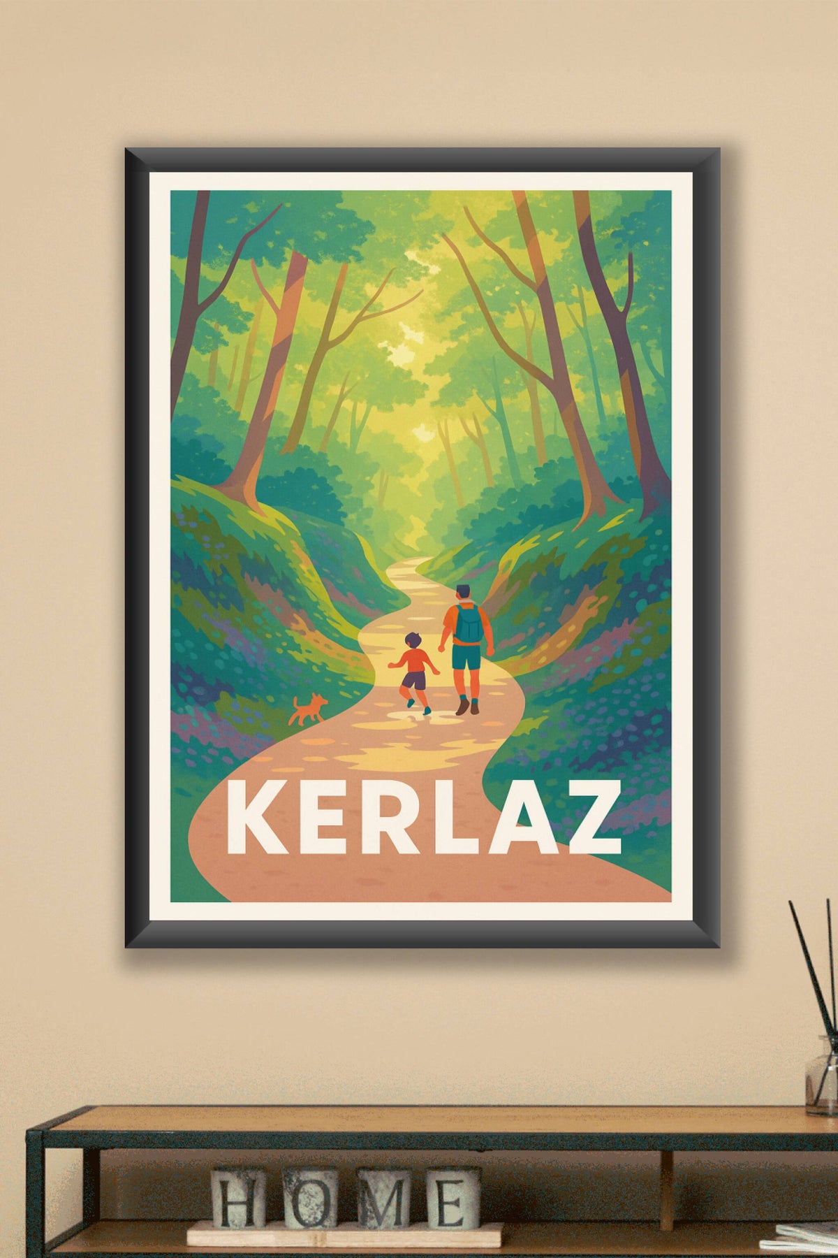 Affiche Kerlaz — Promenade en forêt enchantée · poster d'art de Kerlaz