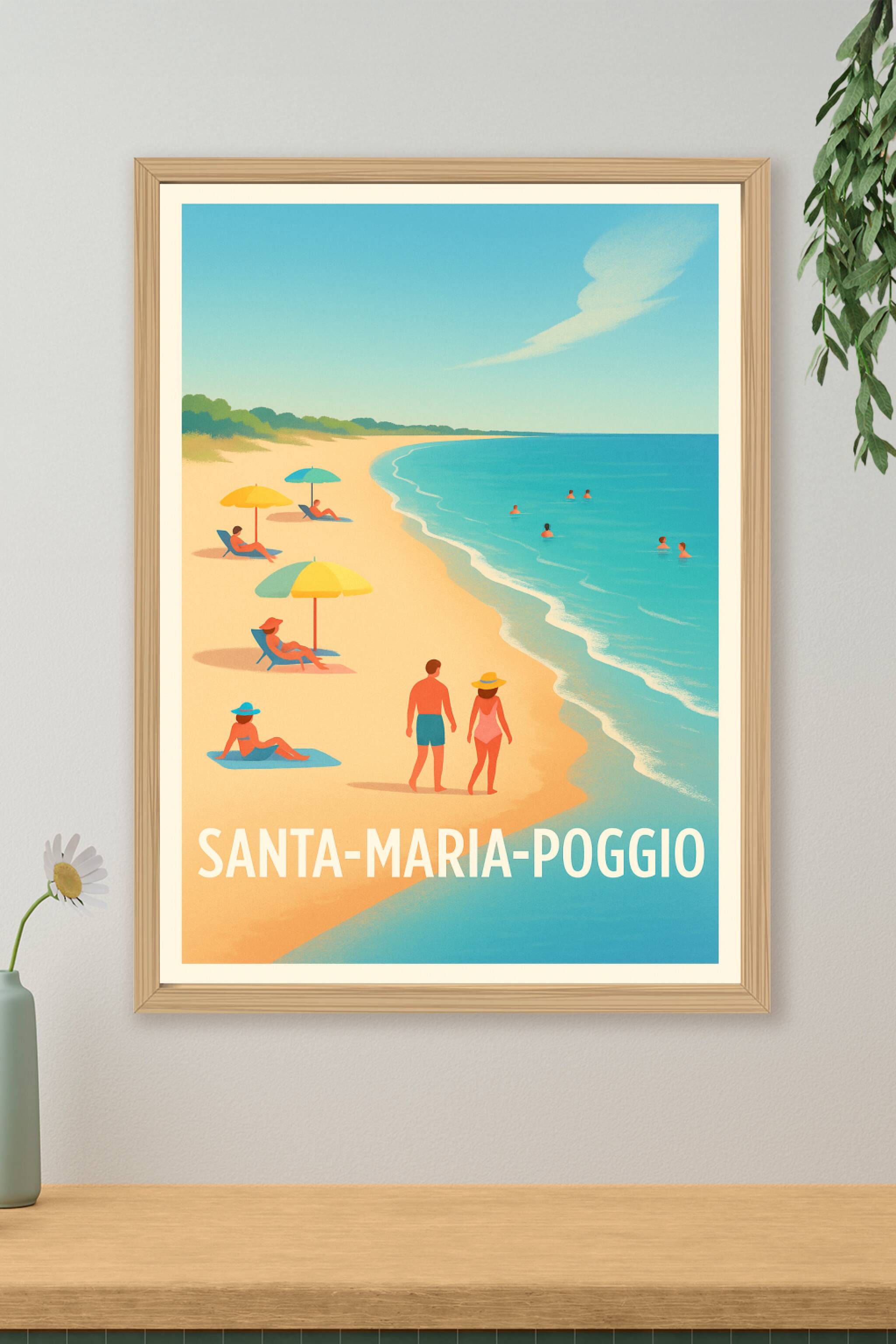 Affiche de Santa-Maria-Poggio - Plage et Douceur Méditerranéenne