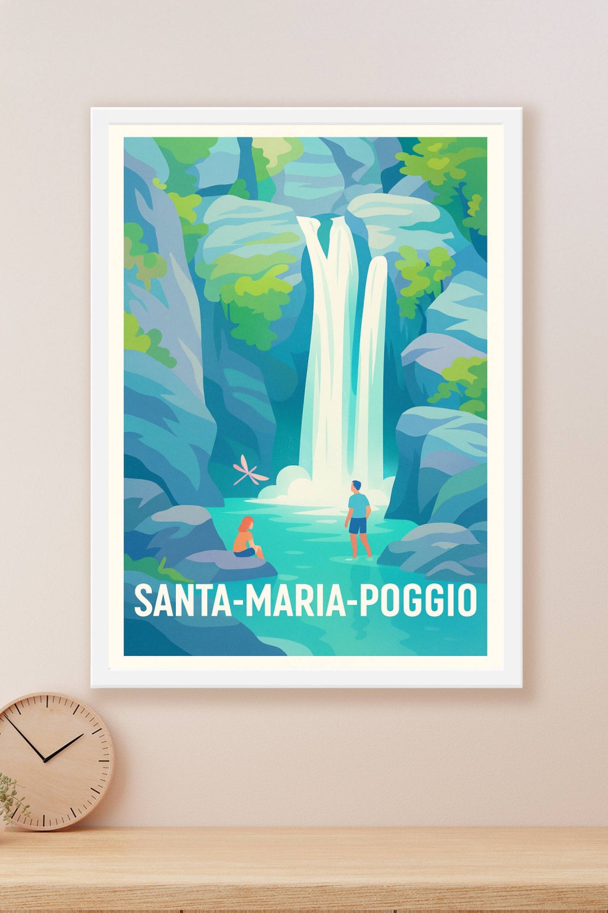 Affiche Santa-Maria-Poggio — Oasis de fraîcheur et nature sauvage · poster d'art de Santa-Maria-Poggio