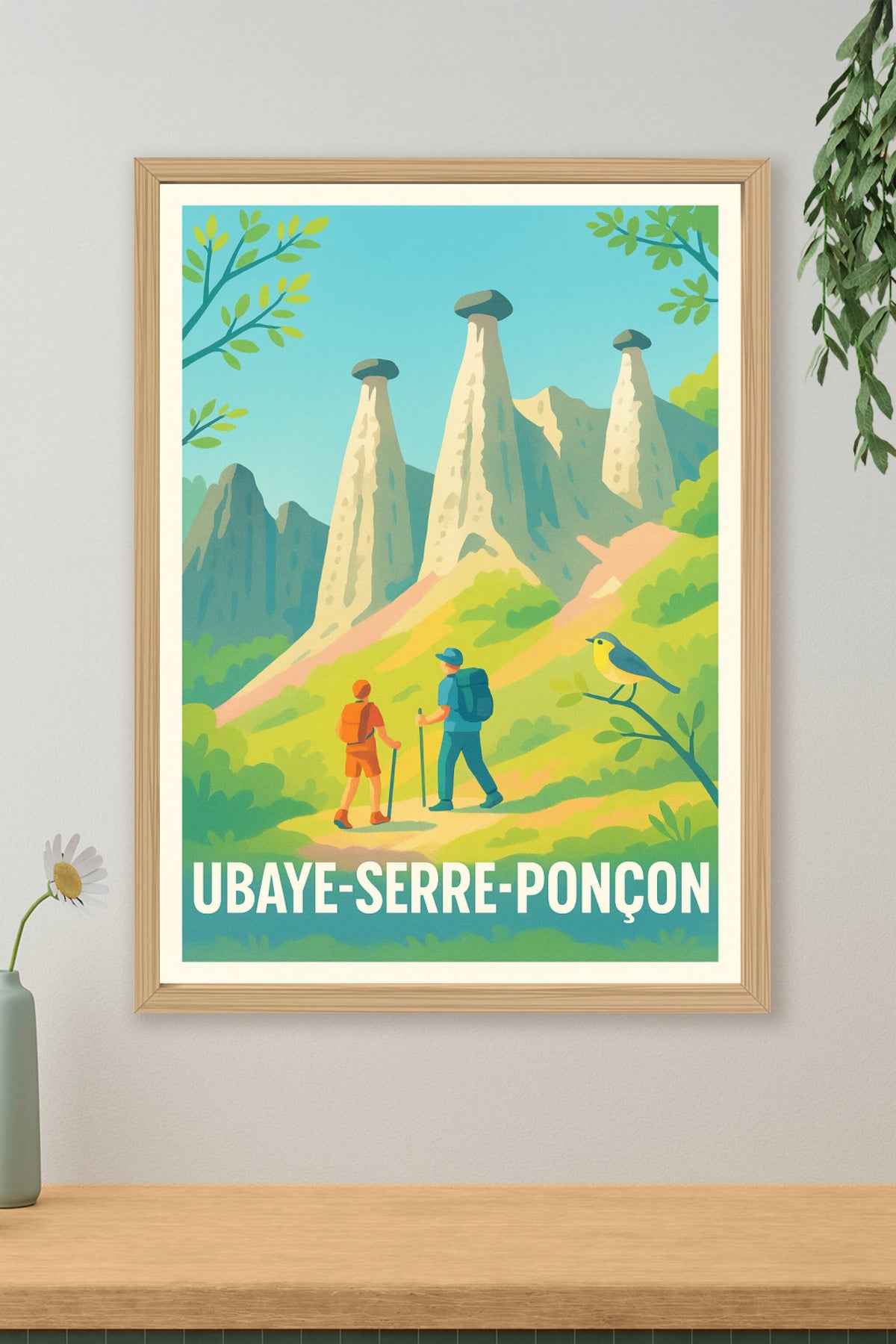 Affiche Ubaye-Serre-Ponçon — Nature et randonnées emblématiques · poster d'art de Ubaye-Serre-Ponçon