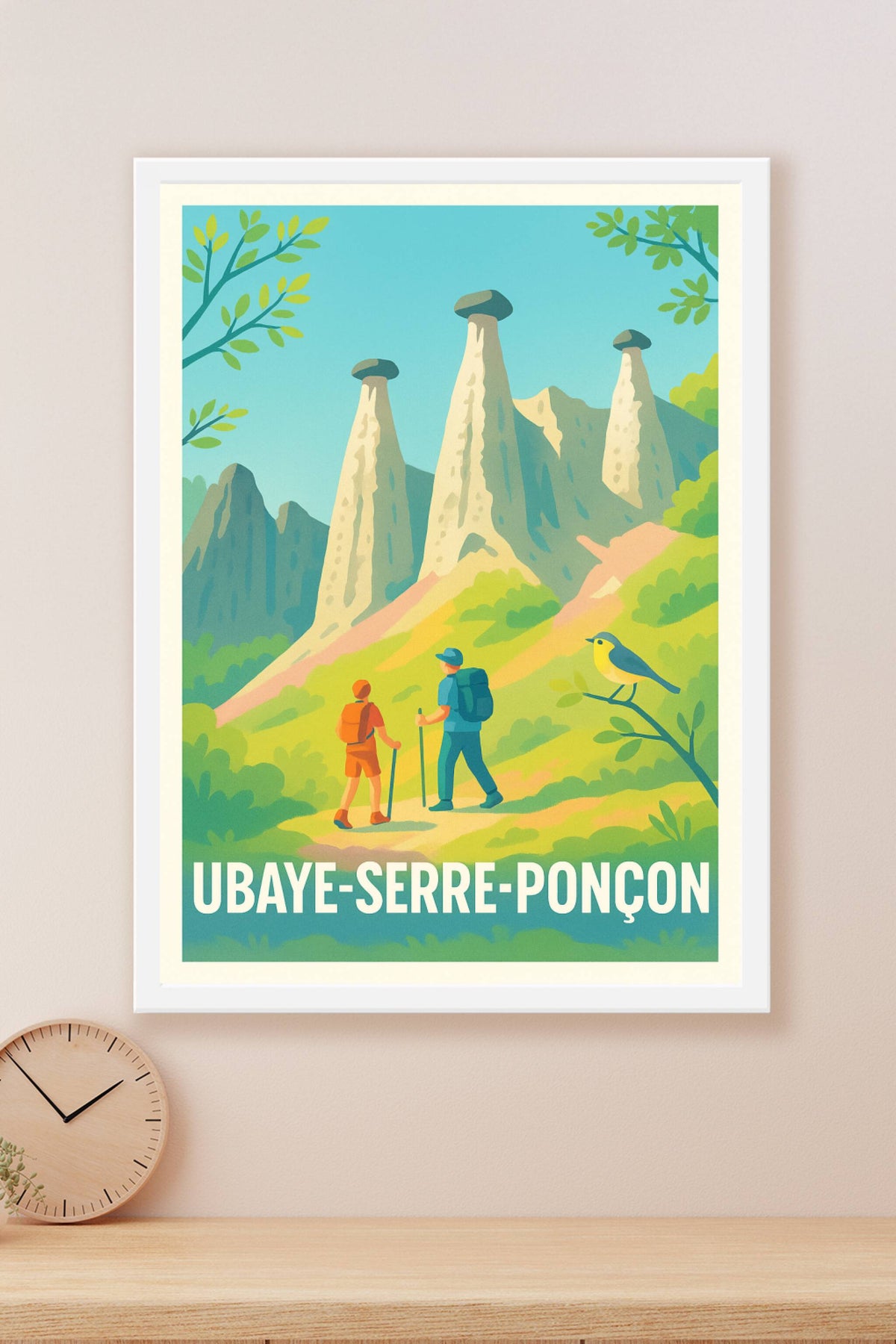 Affiche Ubaye-Serre-Ponçon — Nature et randonnées emblématiques · poster d'art de Ubaye-Serre-Ponçon