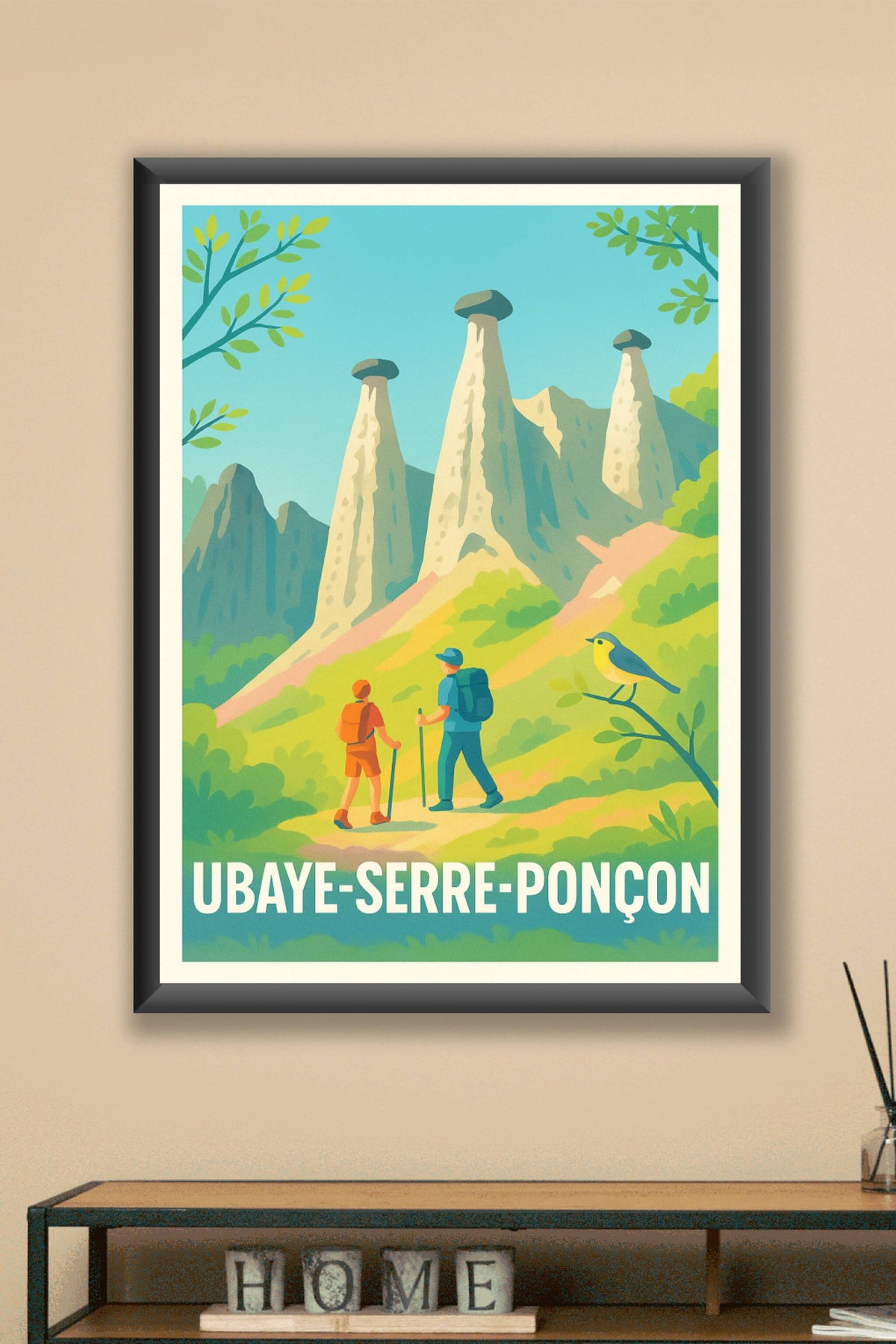 Affiche Ubaye-Serre-Ponçon — Nature et randonnées emblématiques · poster d'art de Ubaye-Serre-Ponçon