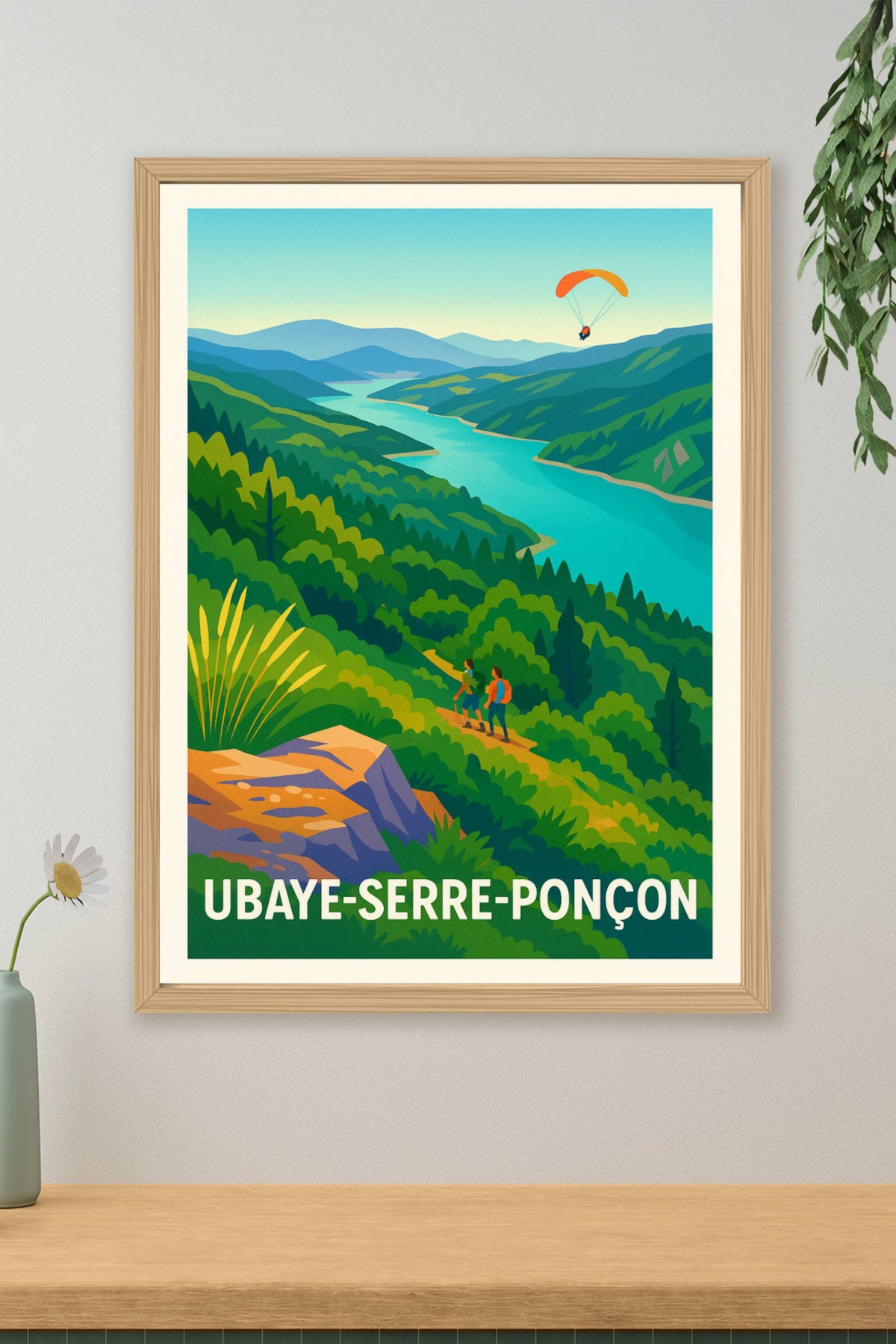 Affiche Ubaye-Serre-Ponçon — Escapade Nature et Aventure · poster d'art de Ubaye-Serre-Ponçon