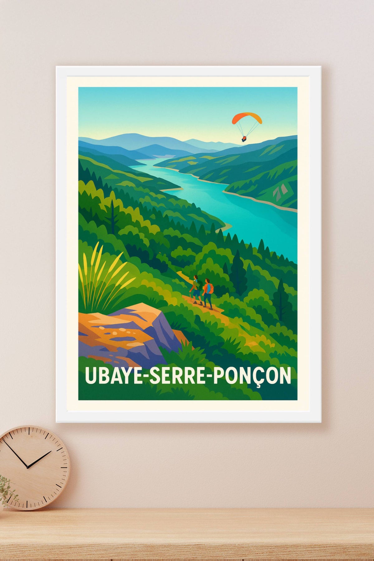 Affiche Ubaye-Serre-Ponçon — Escapade Nature et Aventure · poster d'art de Ubaye-Serre-Ponçon