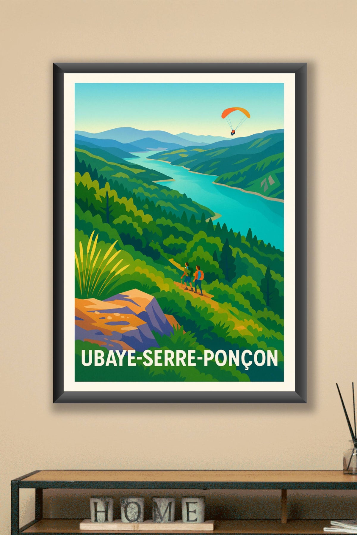 Affiche Ubaye-Serre-Ponçon — Escapade Nature et Aventure · poster d'art de Ubaye-Serre-Ponçon