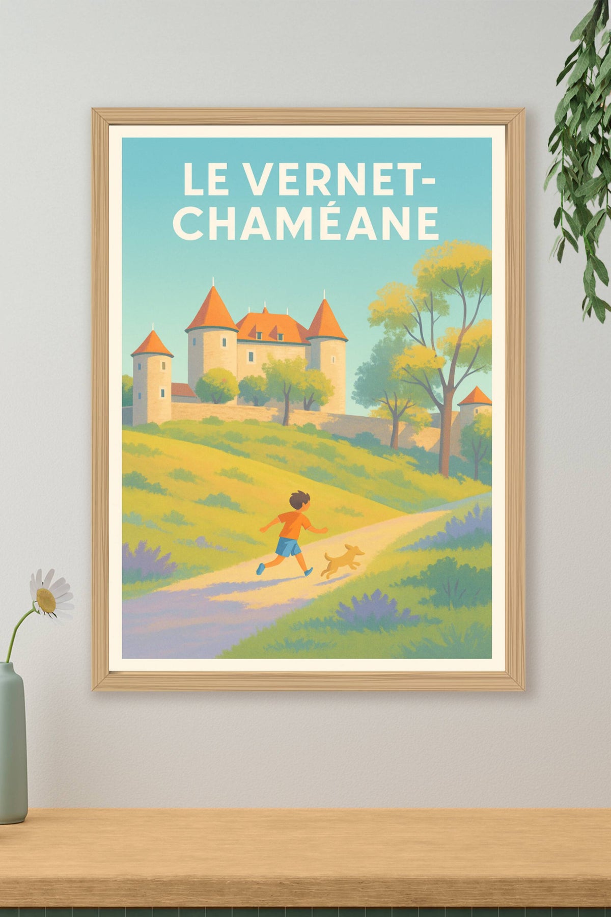 Affiche Le Vernet-Chaméane — Un voyage champêtre et enchanteur · poster d'art de Le Vernet-Chaméane
