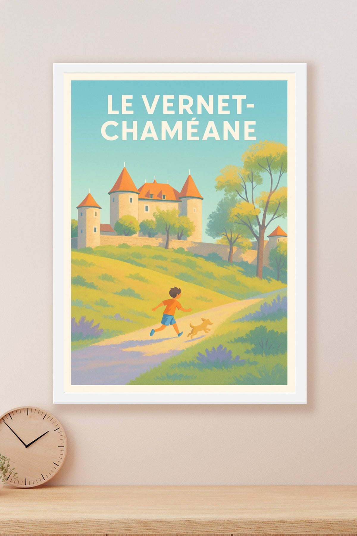 Affiche Le Vernet-Chaméane — Un voyage champêtre et enchanteur · poster d'art de Le Vernet-Chaméane