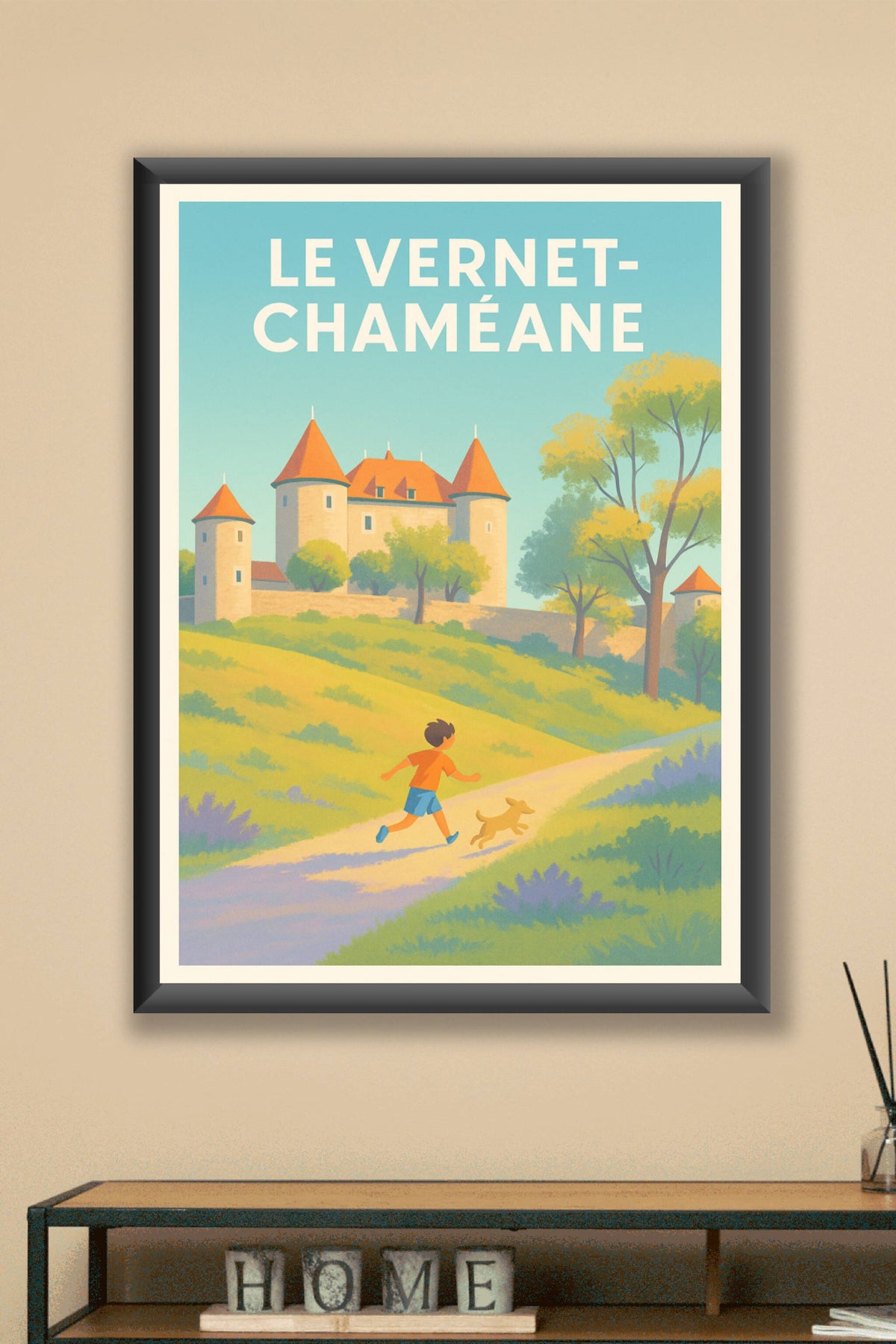 Affiche Le Vernet-Chaméane — Un voyage champêtre et enchanteur · poster d'art de Le Vernet-Chaméane