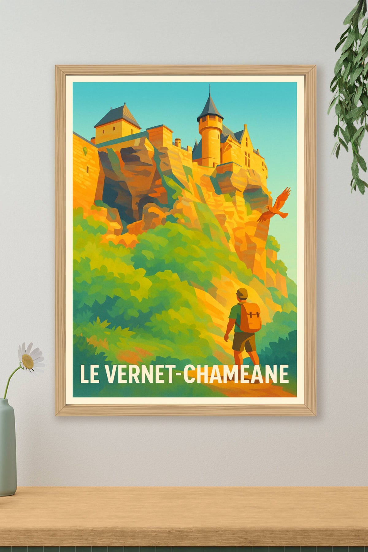 Affiche Le Vernet-Chaméane — L'émerveillement au sommet · poster d'art de Le Vernet-Chaméane