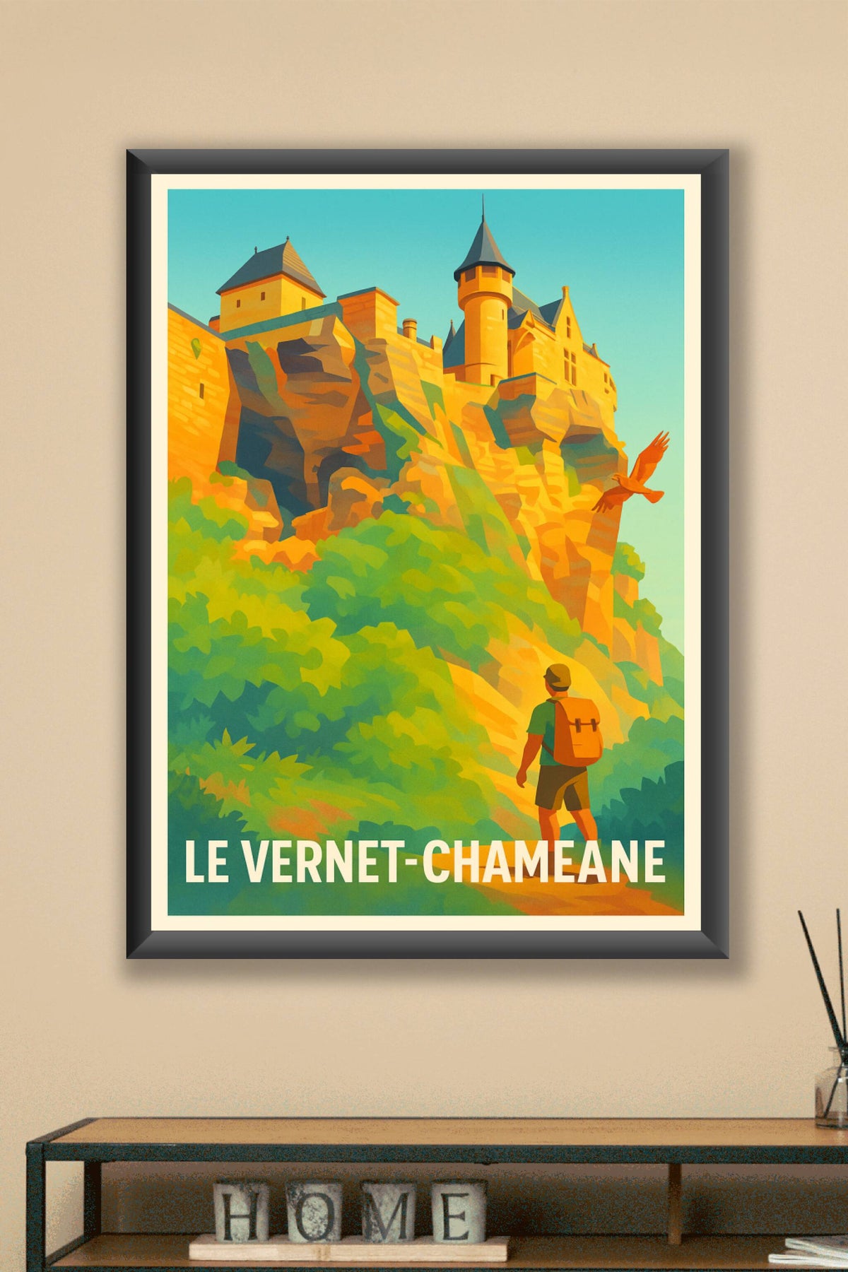 Affiche Le Vernet-Chaméane — L'émerveillement au sommet · poster d'art de Le Vernet-Chaméane