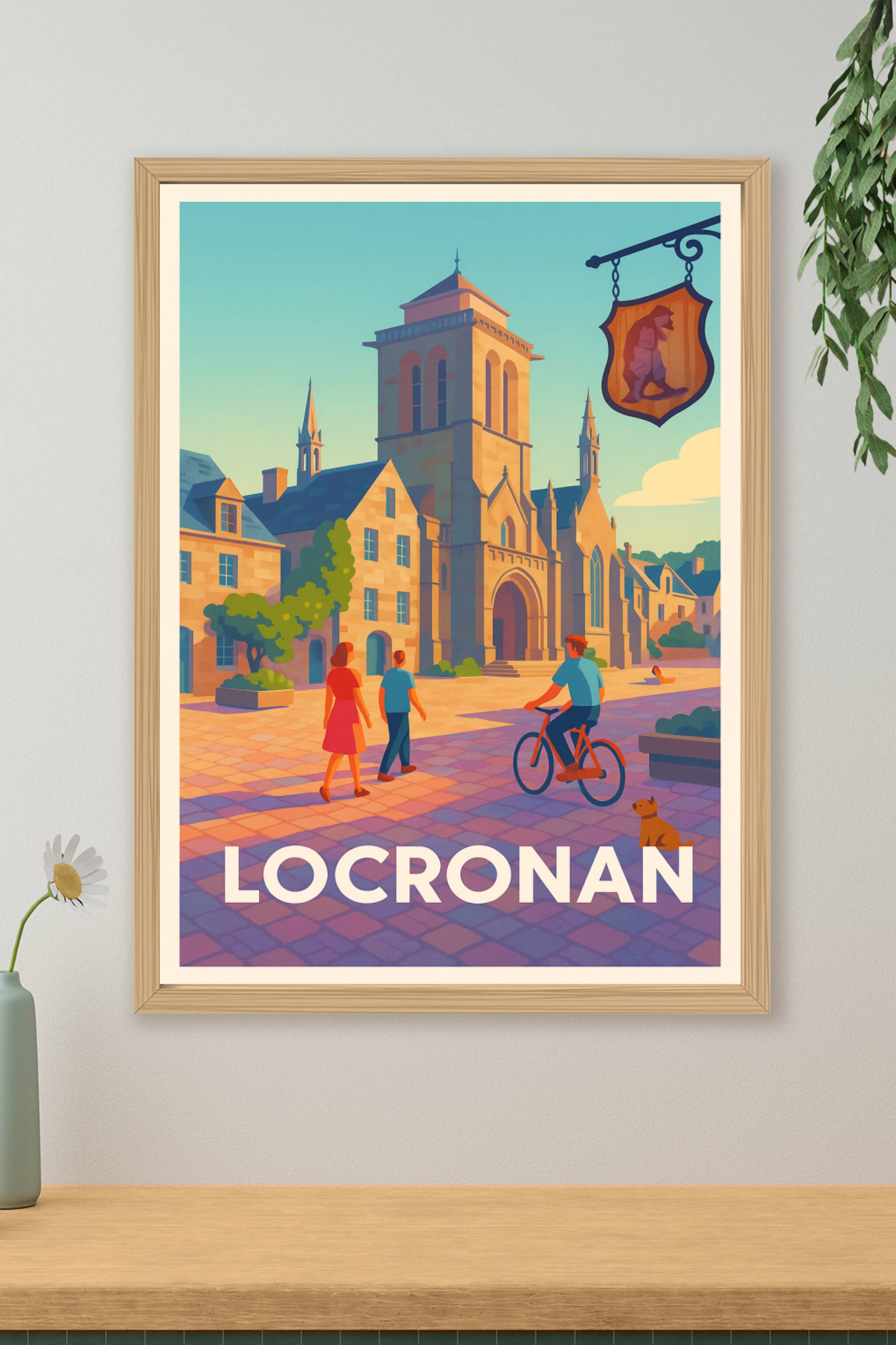 Affiche de Locronan - Charme et patrimoine en lumière