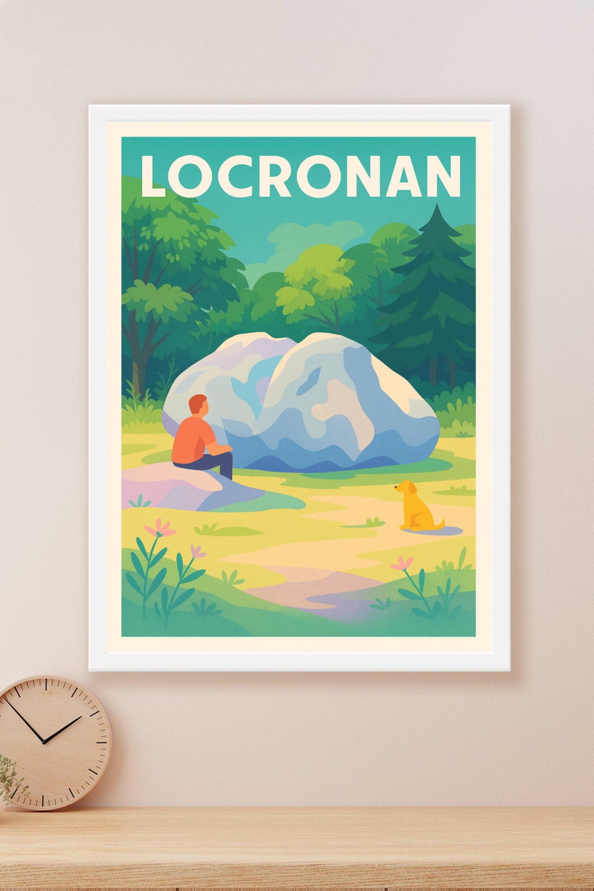 Affiche Locronan — Tranquillité et Nature bretonne · poster d'art de Locronan