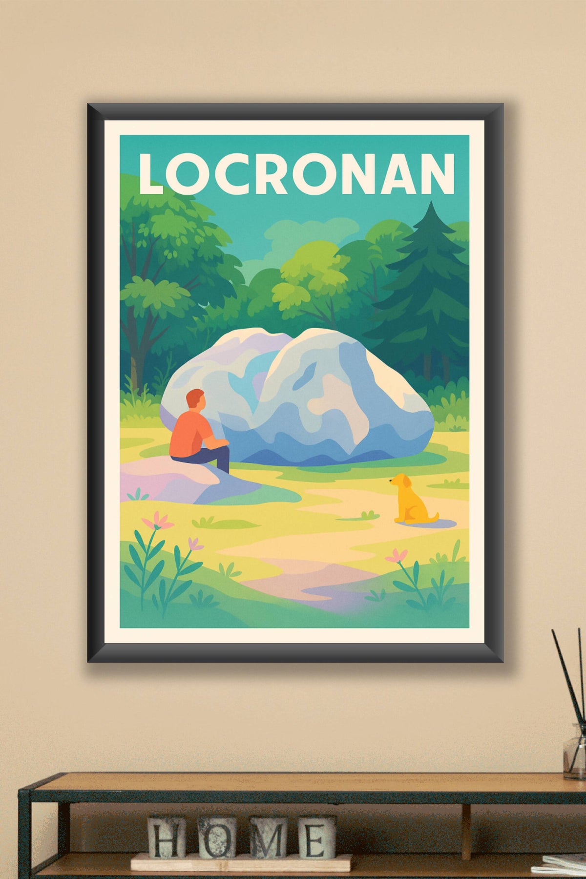 Affiche Locronan — Tranquillité et Nature bretonne · poster d'art de Locronan