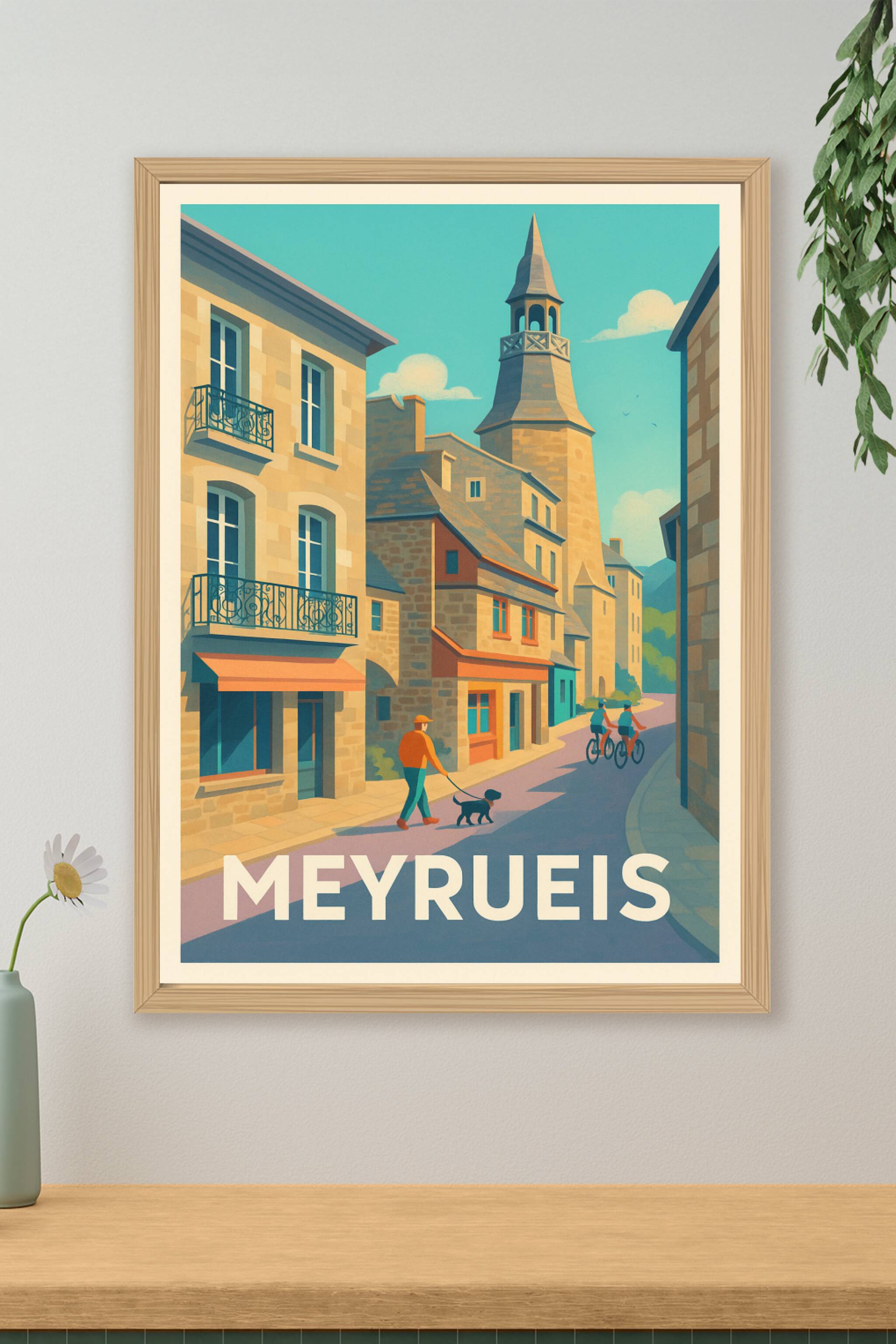 Affiche de Meyrueis - Charme paisible du village séculaire