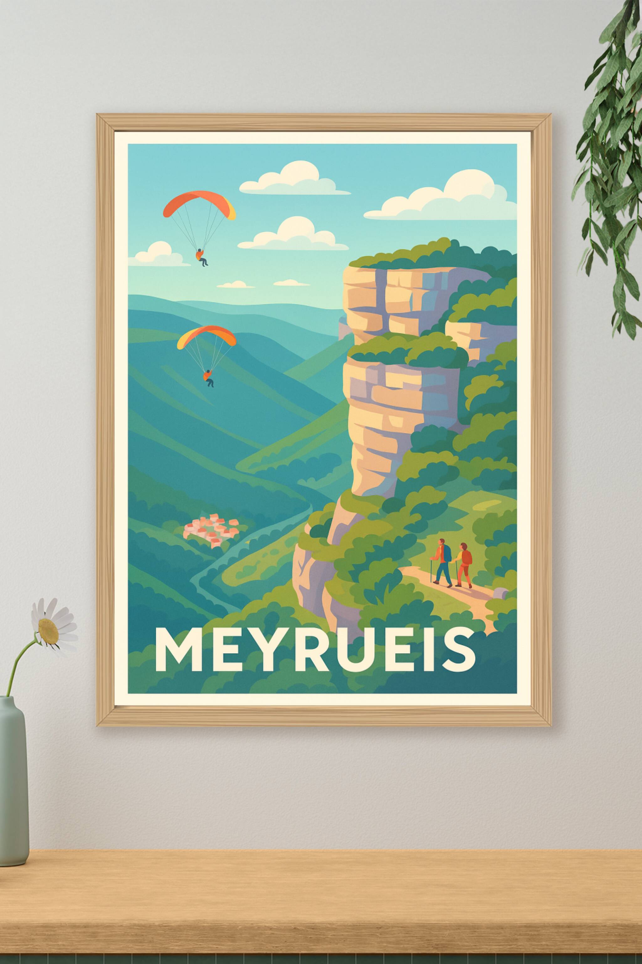 Affiche de Meyrueis - Aventure et nature au cœur des Cévennes