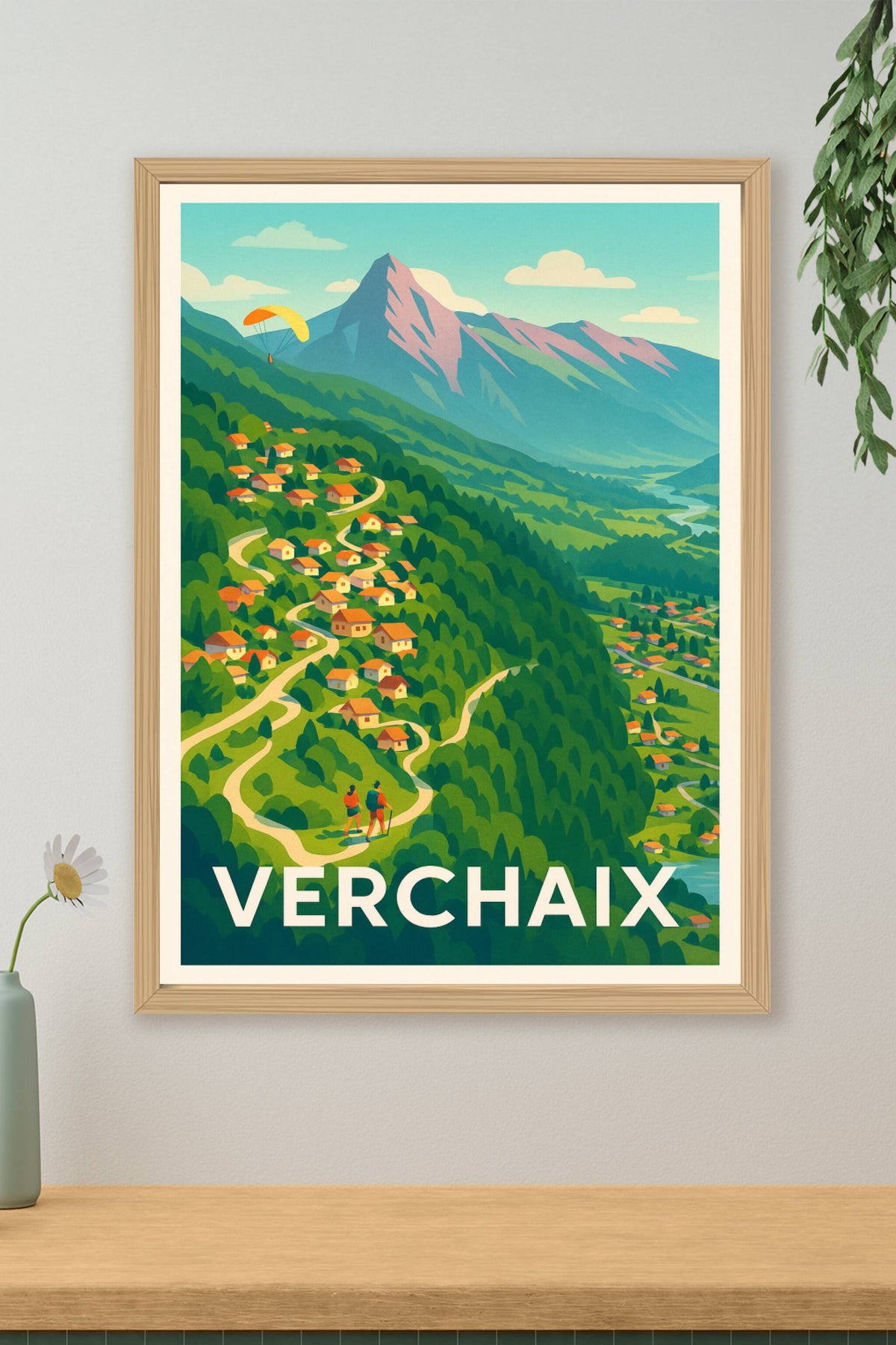Affiche Verchaix — Évasion et Randonnée en Montagne · poster d'art de Verchaix